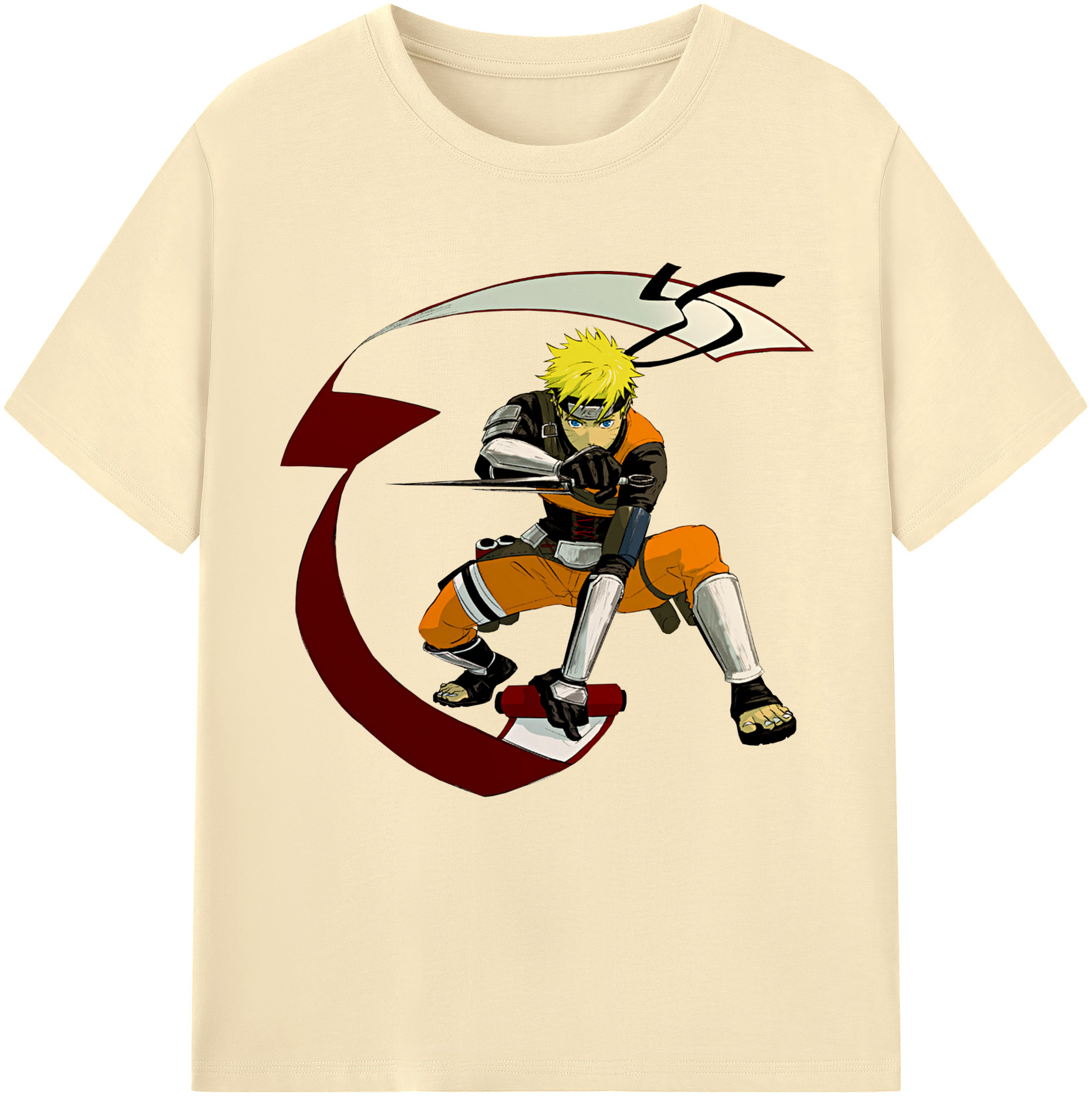 （画像用） NARUTO -ナルト- うずまき ナルト Uzumaki Naruto 綿100％半袖Tシャツ（フロントプリント）