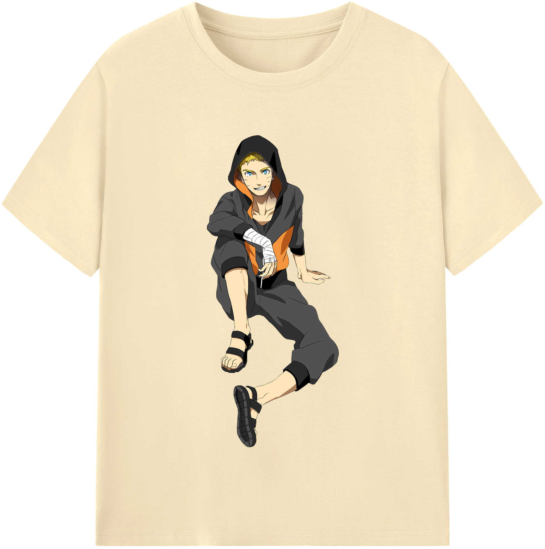（画像用） NARUTO -ナルト- うずまき ナルト Uzumaki Naruto 綿100％半袖Tシャツ（フロントプリント）