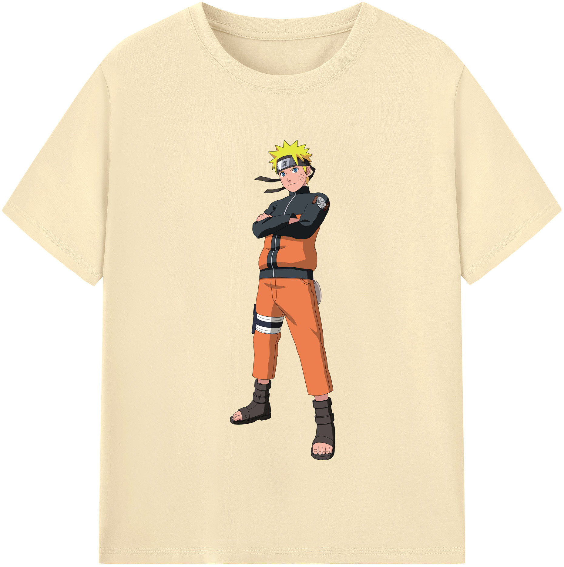 （画像用） NARUTO -ナルト- うずまき ナルト Uzumaki Naruto 綿100％半袖Tシャツ（フロントプリント）