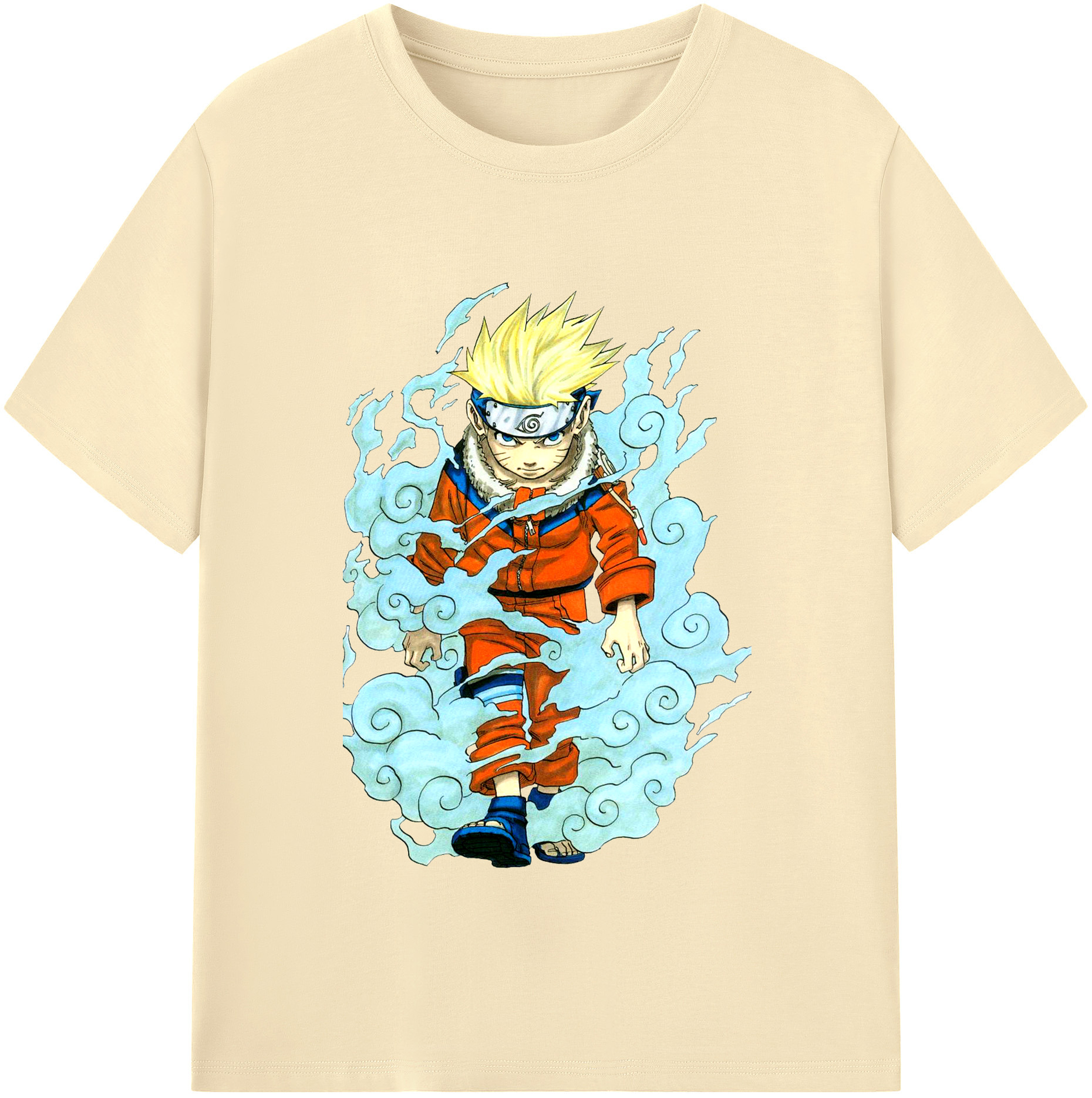（画像用） NARUTO -ナルト- うずまき ナルト Uzumaki Naruto 綿100％半袖Tシャツ（フロントプリント）