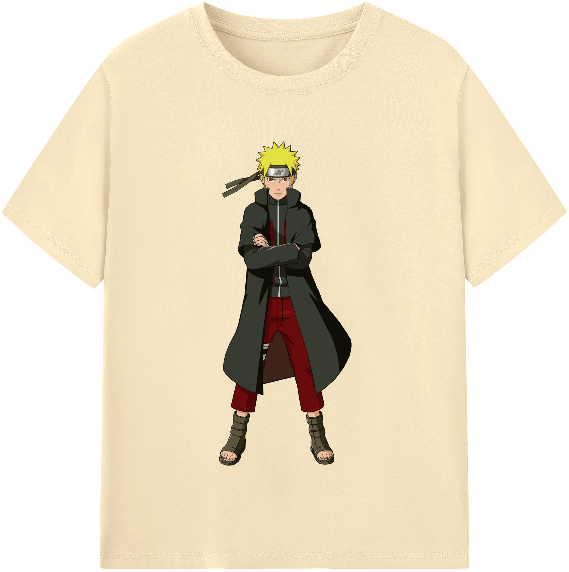 （画像用） NARUTO -ナルト- うずまき ナルト Uzumaki Naruto 綿100％半袖Tシャツ（フロントプリント）