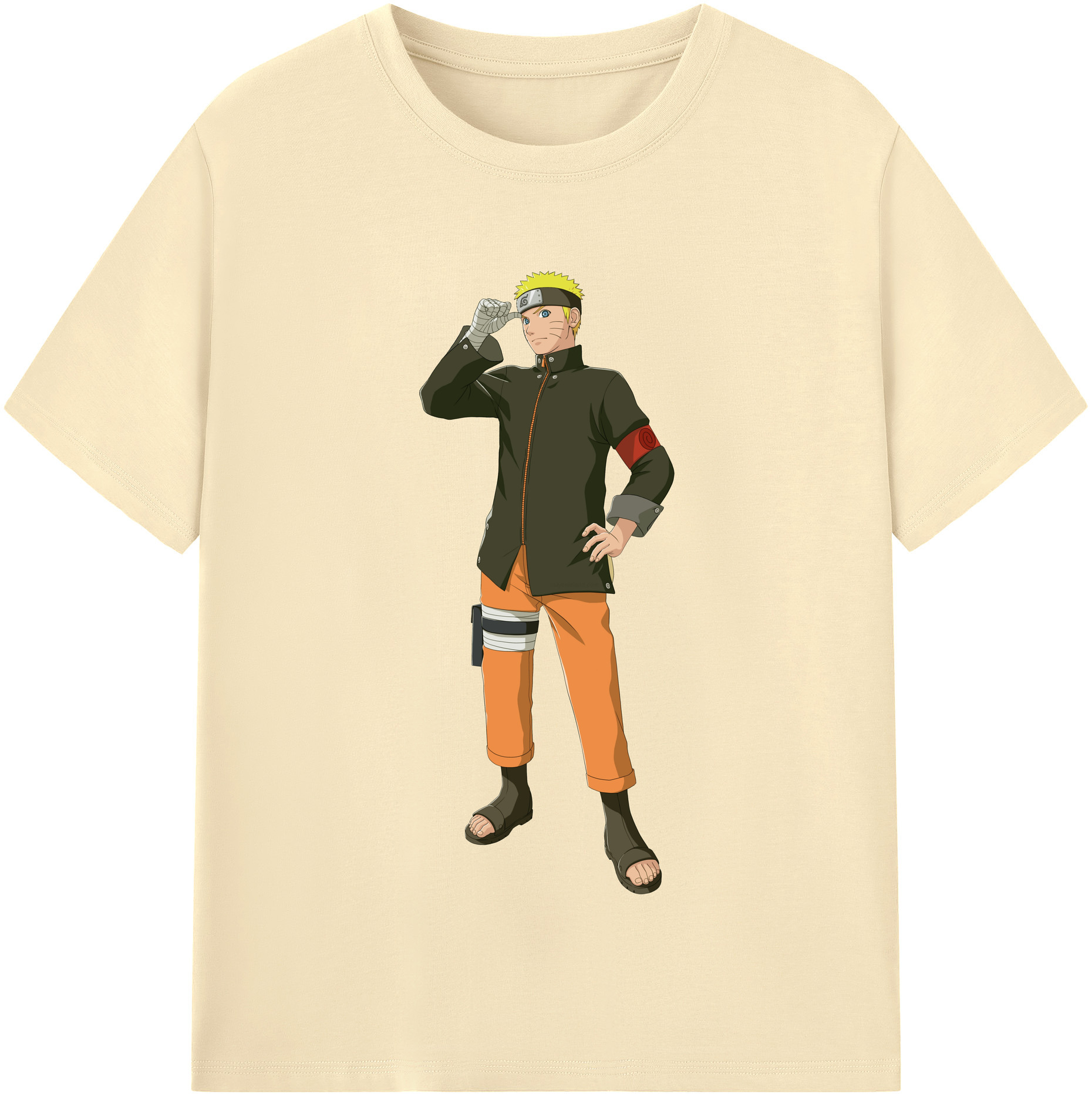 （画像用） NARUTO -ナルト- うずまき ナルト Uzumaki Naruto 綿100％半袖Tシャツ（フロントプリント）