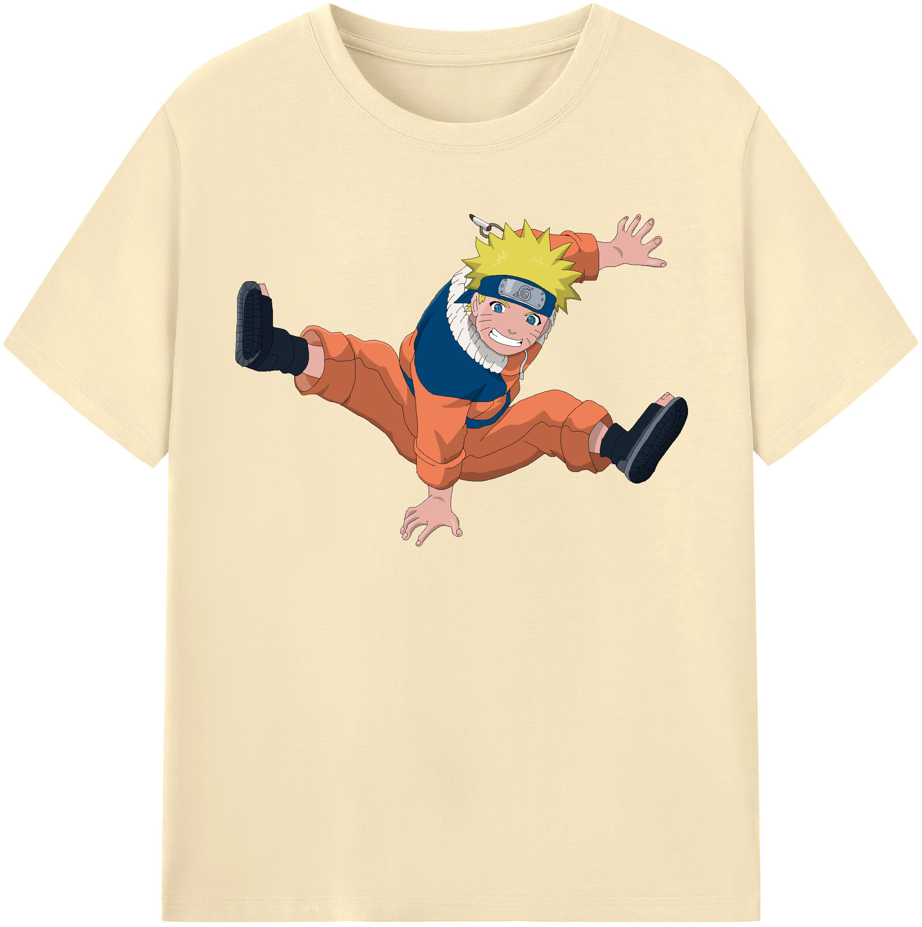 （画像用） NARUTO -ナルト- うずまき ナルト Uzumaki Naruto 綿100％半袖Tシャツ（フロントプリント）