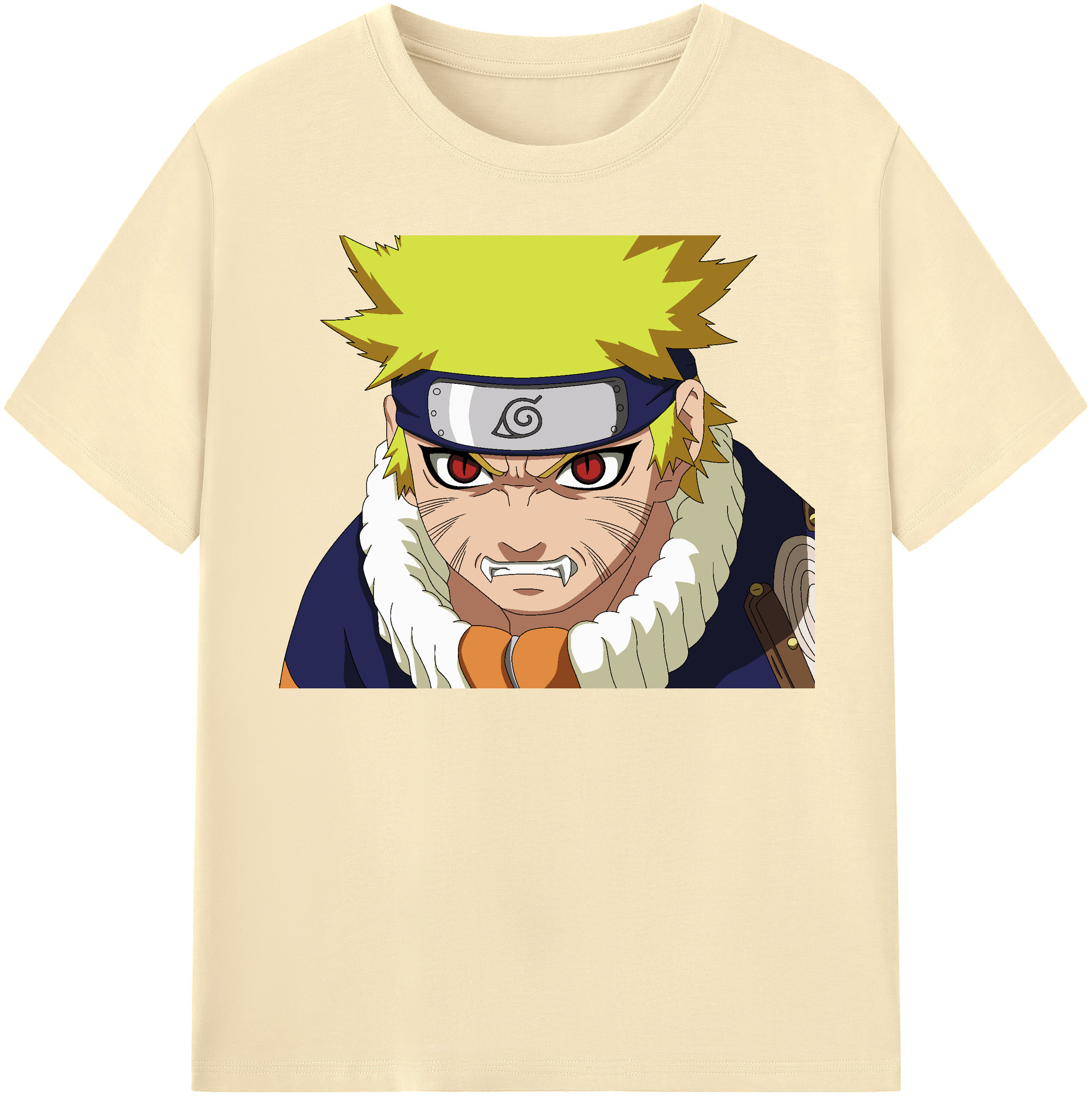 （画像用） NARUTO -ナルト- うずまき ナルト Uzumaki Naruto 綿100％半袖Tシャツ（フロントプリント）