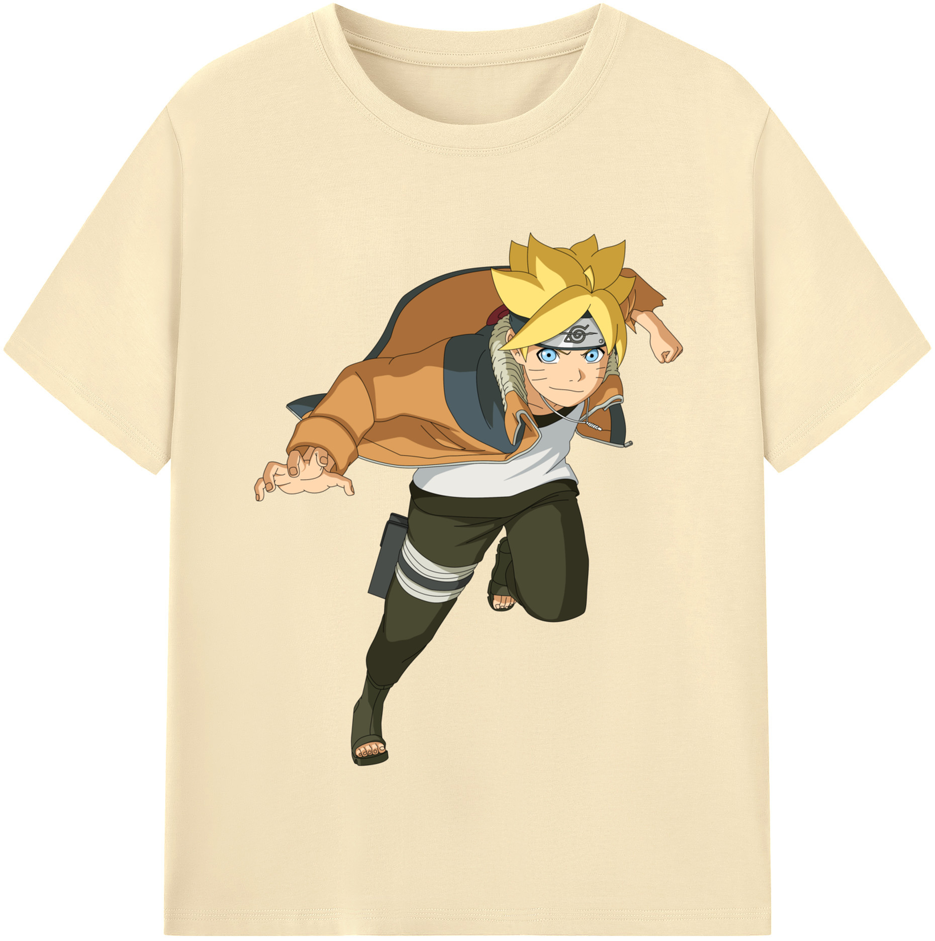 （画像用） NARUTO -ナルト- うずまき ナルト Uzumaki Naruto 綿100％半袖Tシャツ（フロントプリント）