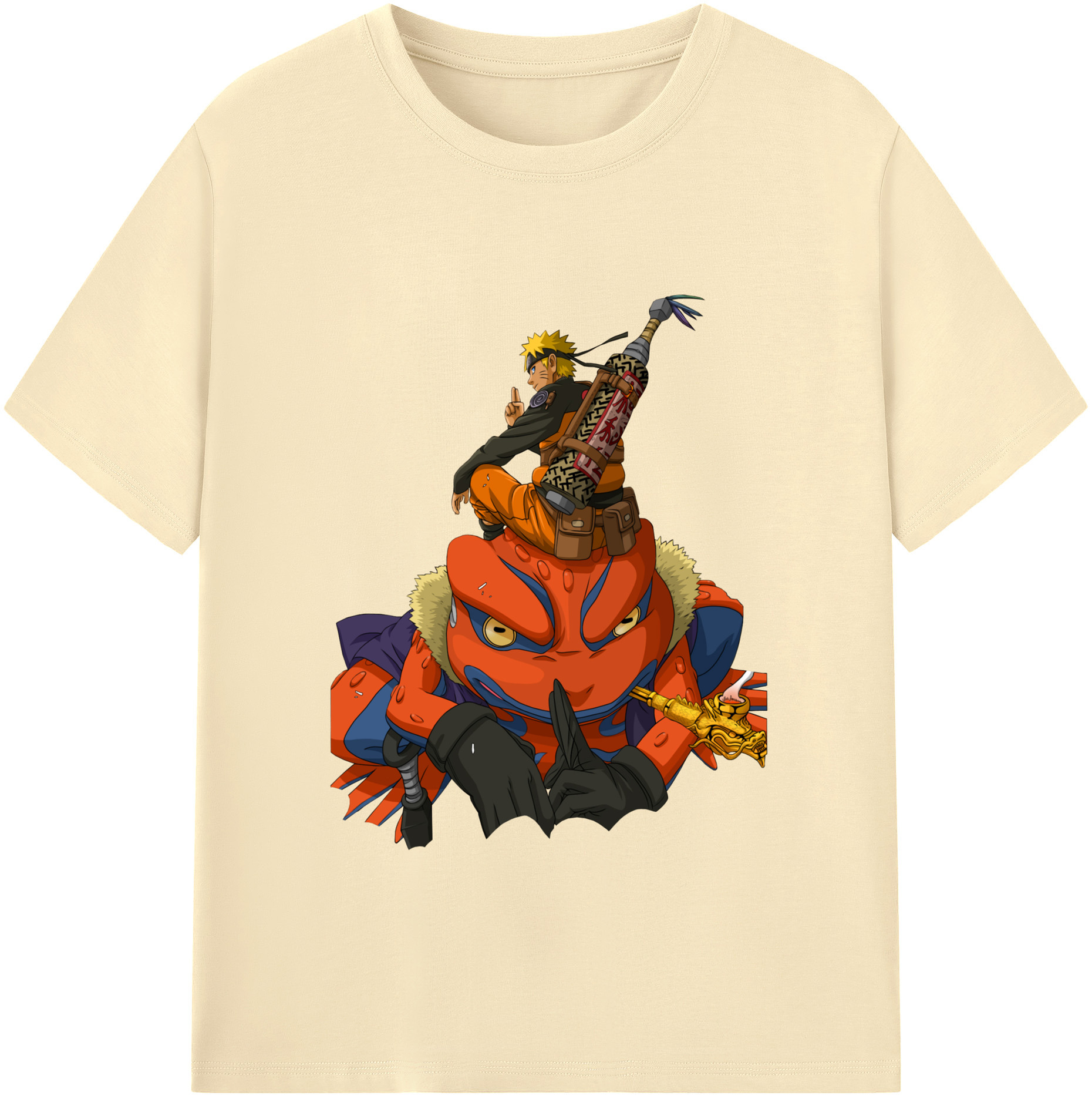 （画像用） NARUTO -ナルト- うずまき ナルト Uzumaki Naruto 綿100％半袖Tシャツ（フロントプリント）