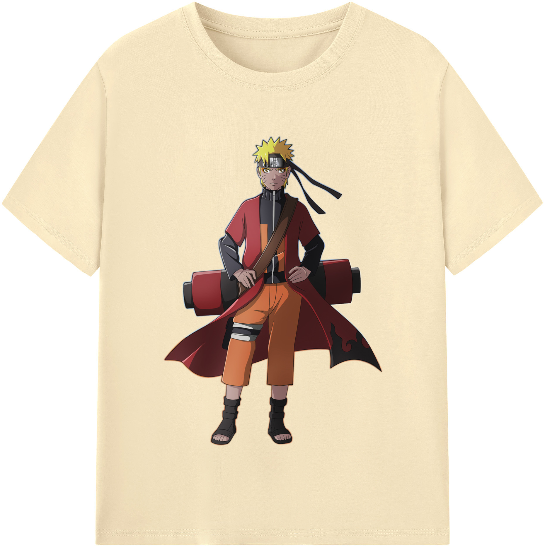 （画像用） NARUTO -ナルト- うずまき ナルト Uzumaki Naruto 綿100％半袖Tシャツ（フロントプリント）
