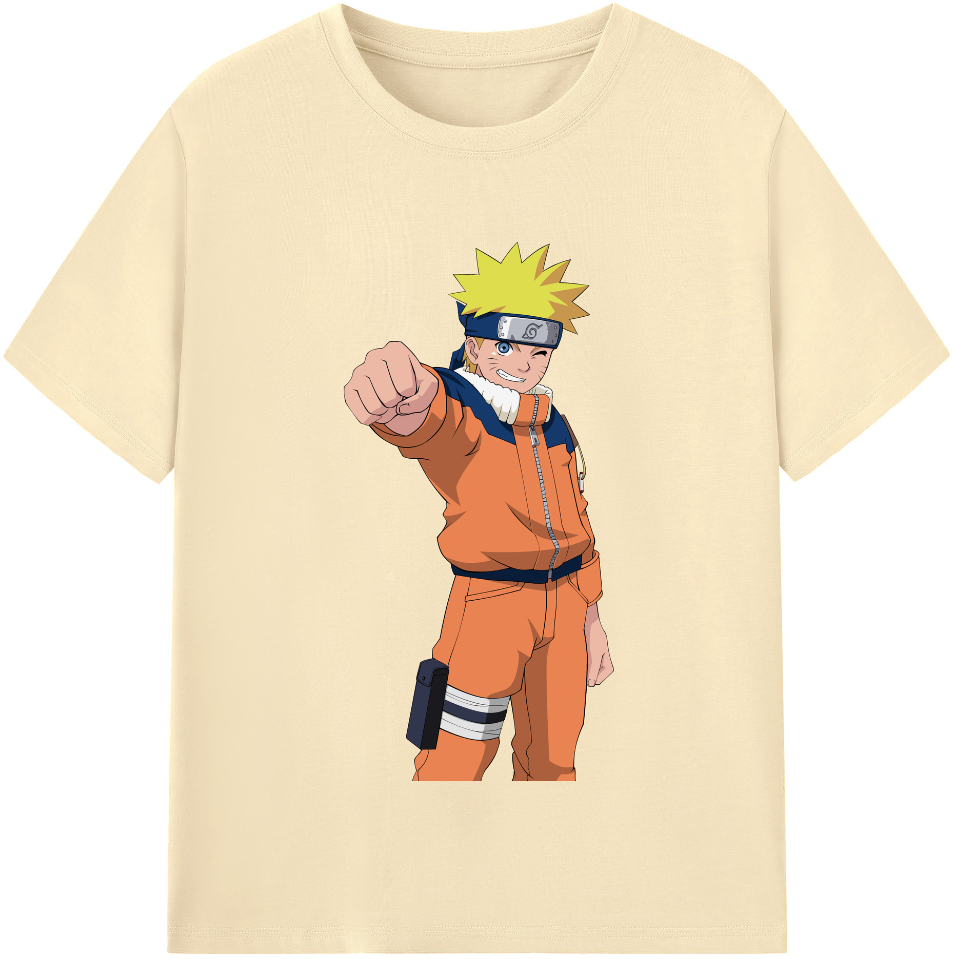 （画像用） NARUTO -ナルト- うずまき ナルト Uzumaki Naruto 綿100％半袖Tシャツ（フロントプリント）
