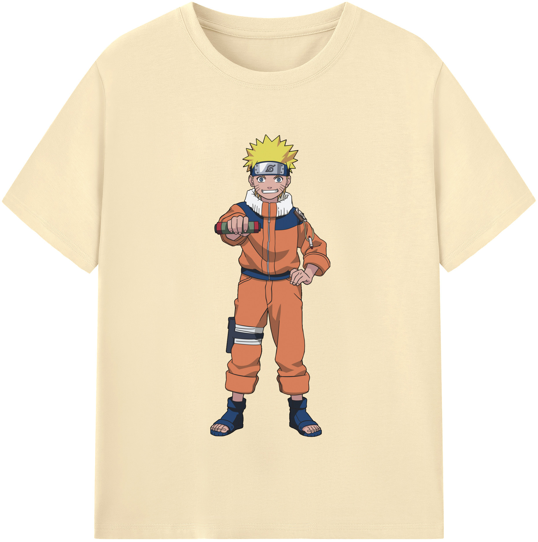 （画像用） NARUTO -ナルト- うずまき ナルト Uzumaki Naruto 綿100％半袖Tシャツ（フロントプリント）