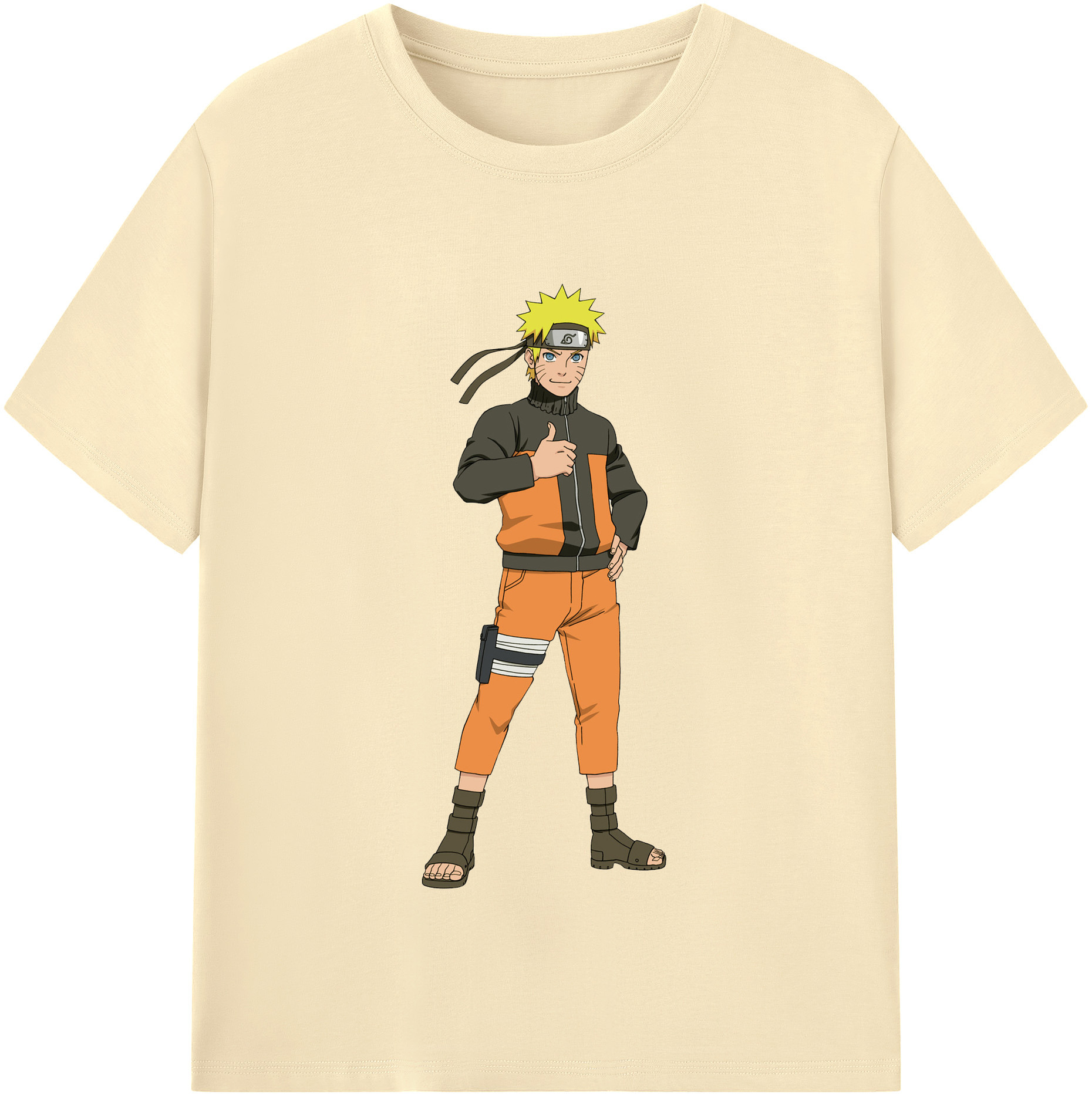 （画像用） NARUTO -ナルト- うずまき ナルト Uzumaki Naruto 綿100％半袖Tシャツ（フロントプリント）