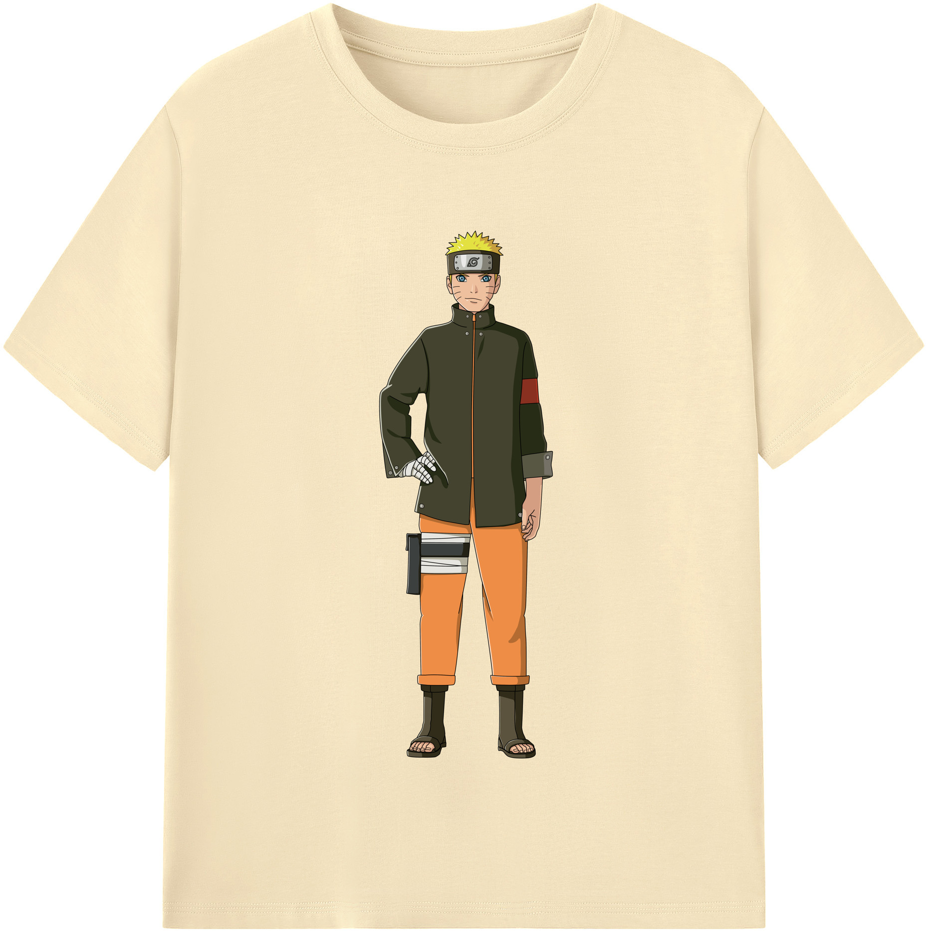 （画像用） NARUTO -ナルト- うずまき ナルト Uzumaki Naruto 綿100％半袖Tシャツ（フロントプリント）