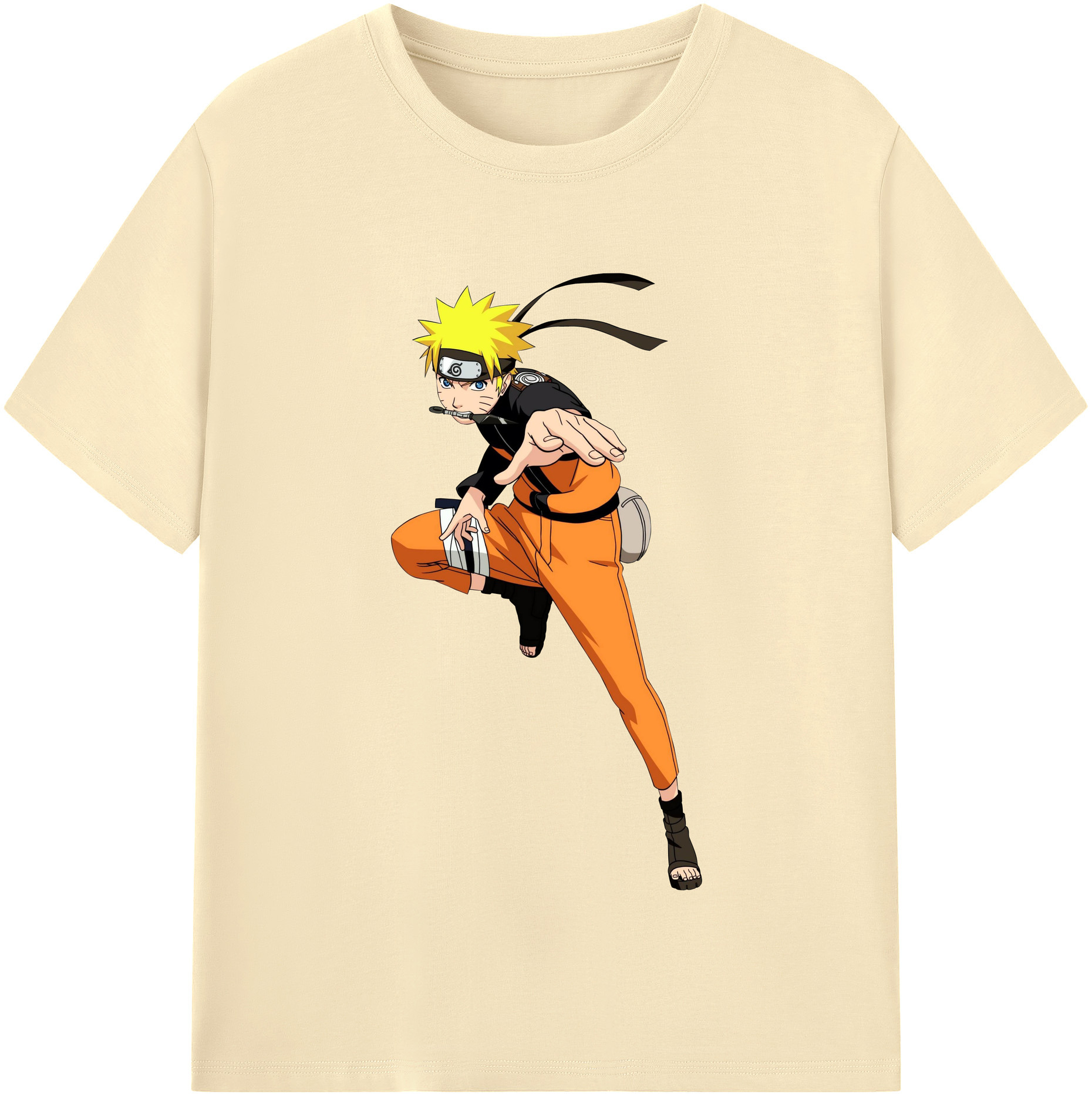 （画像用） NARUTO -ナルト- うずまき ナルト Uzumaki Naruto 綿100％半袖Tシャツ（フロントプリント）