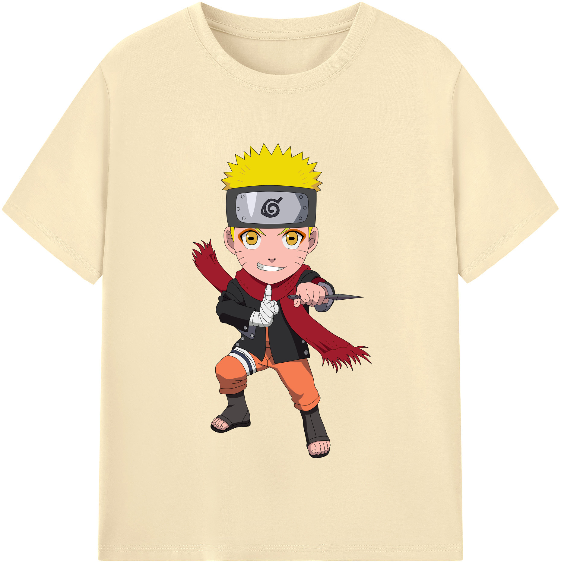 （画像用） NARUTO -ナルト- うずまき ナルト Uzumaki Naruto 綿100％半袖Tシャツ（フロントプリント）