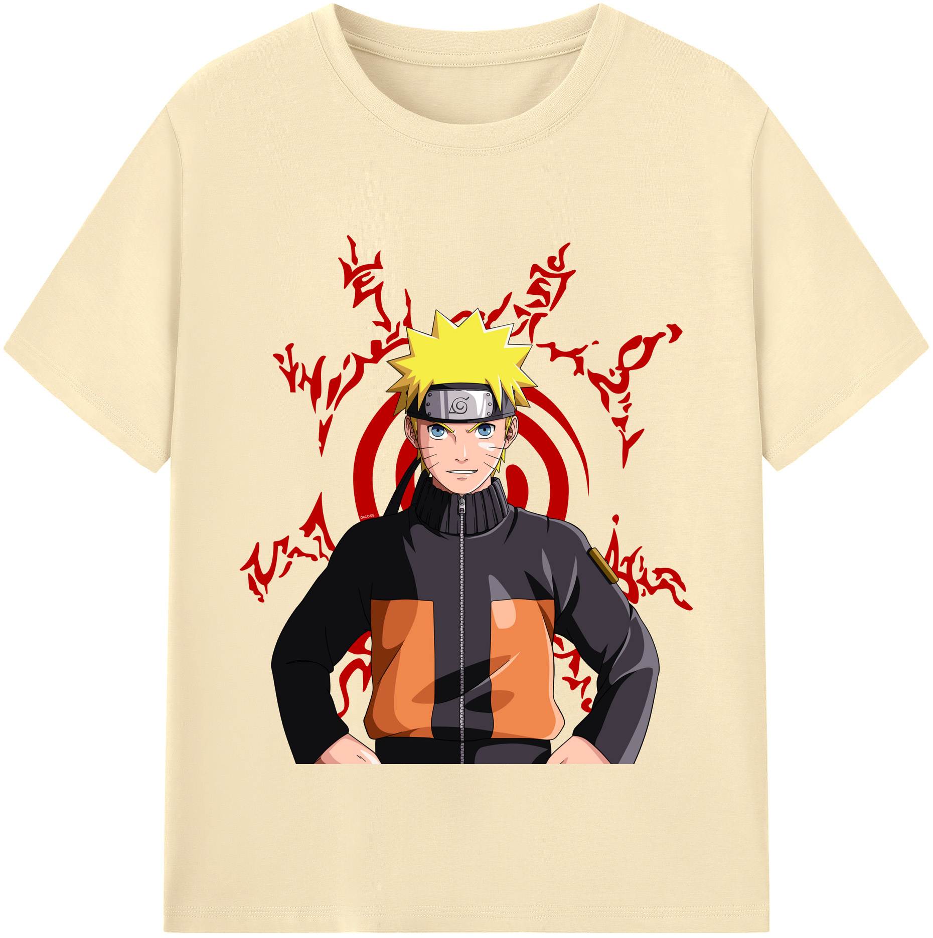 （画像用） NARUTO -ナルト- うずまき ナルト Uzumaki Naruto 綿100％半袖Tシャツ（フロントプリント）