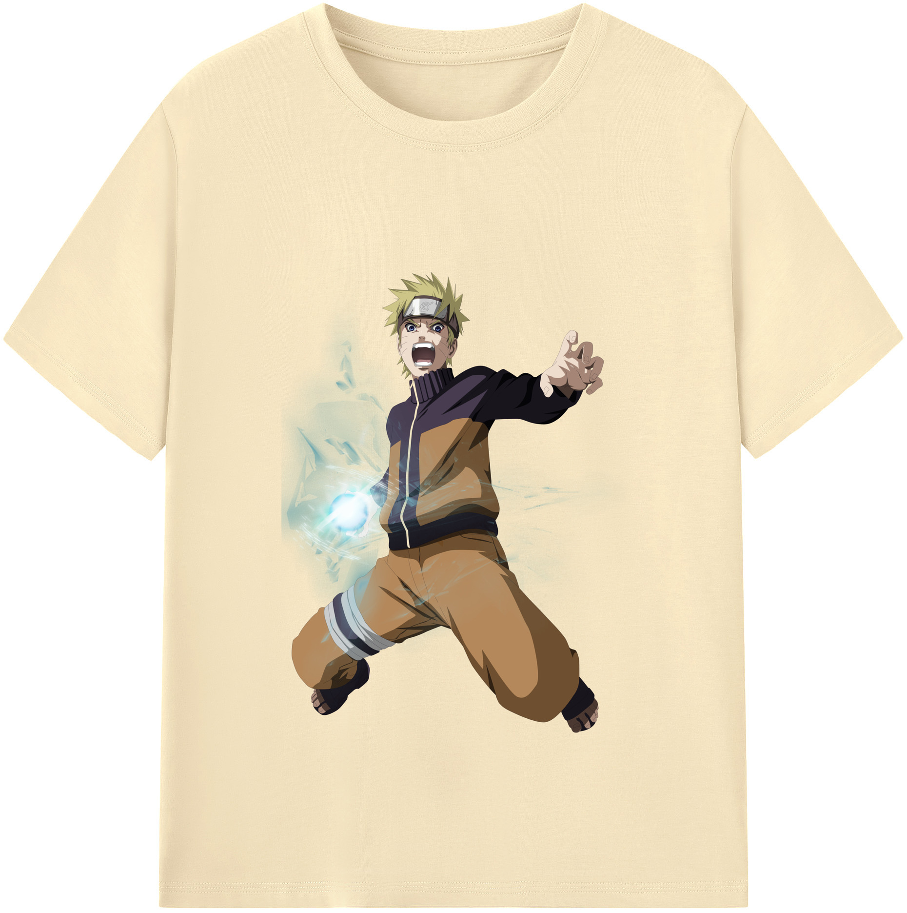 （画像用） NARUTO -ナルト- うずまき ナルト Uzumaki Naruto 綿100％半袖Tシャツ（フロントプリント）