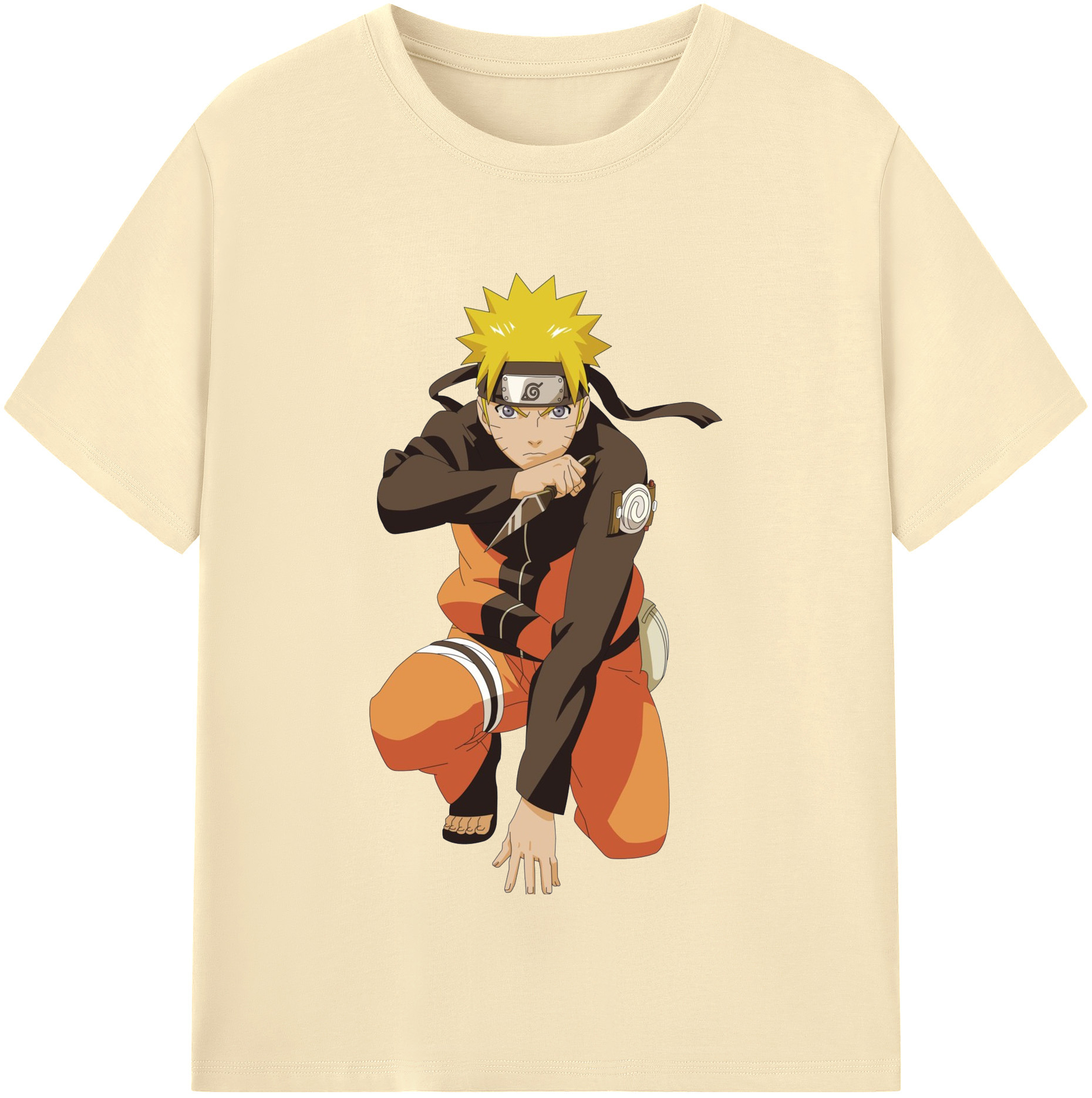 （画像用） NARUTO -ナルト- うずまき ナルト Uzumaki Naruto 綿100％半袖Tシャツ（フロントプリント）