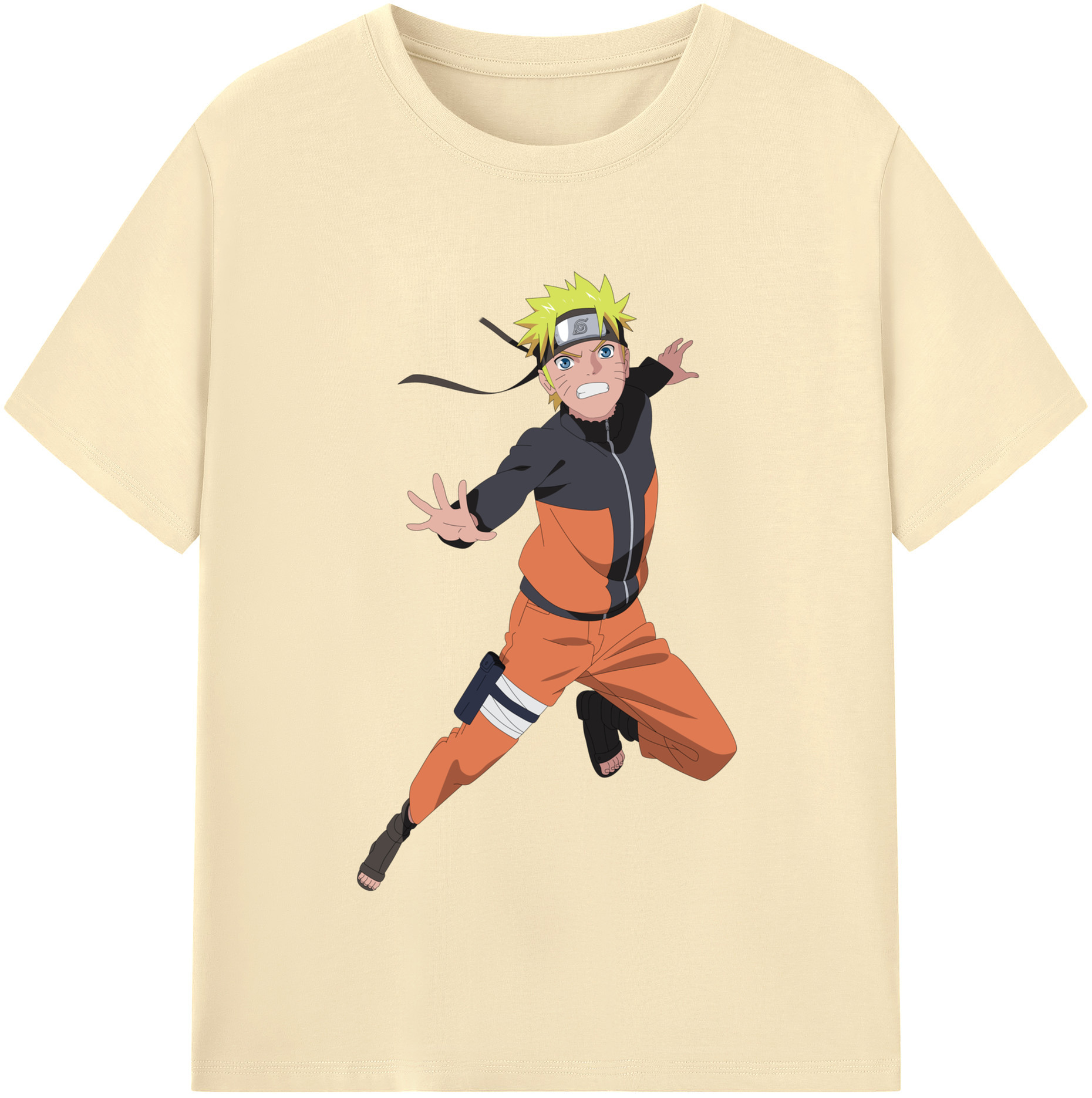 （画像用） NARUTO -ナルト- うずまき ナルト Uzumaki Naruto 綿100％半袖Tシャツ（フロントプリント）