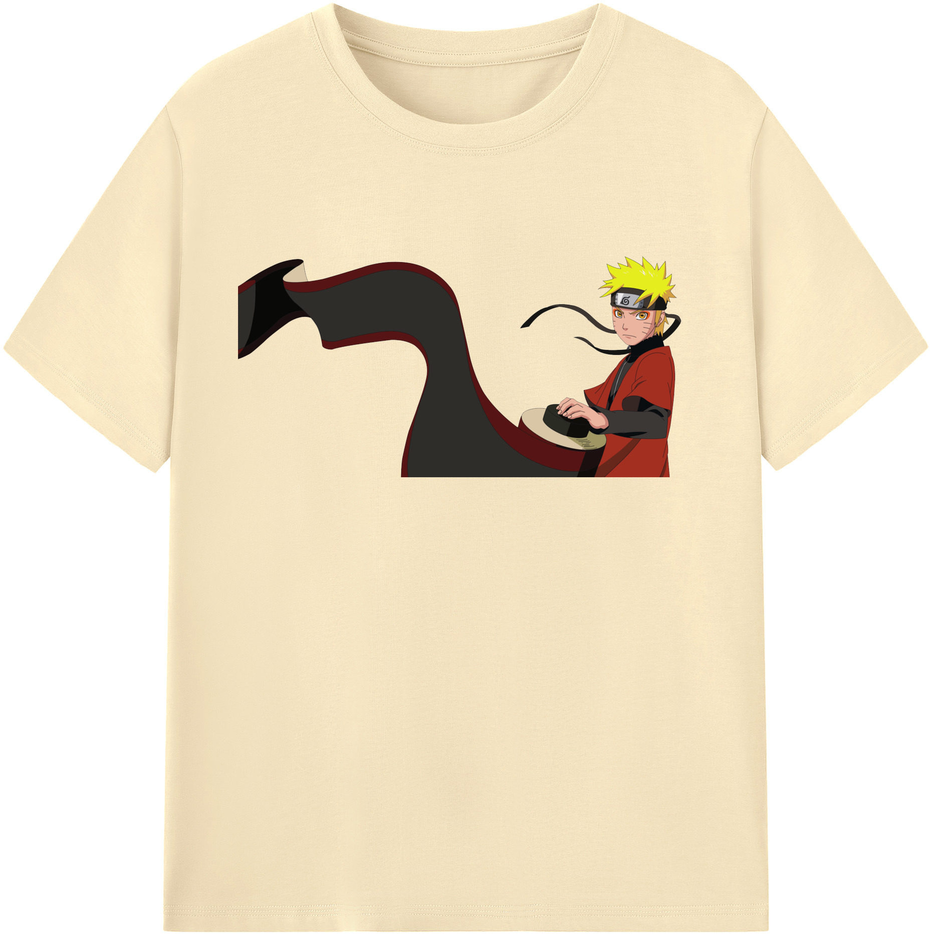 （画像用） NARUTO -ナルト- うずまき ナルト Uzumaki Naruto 綿100％半袖Tシャツ（フロントプリント）