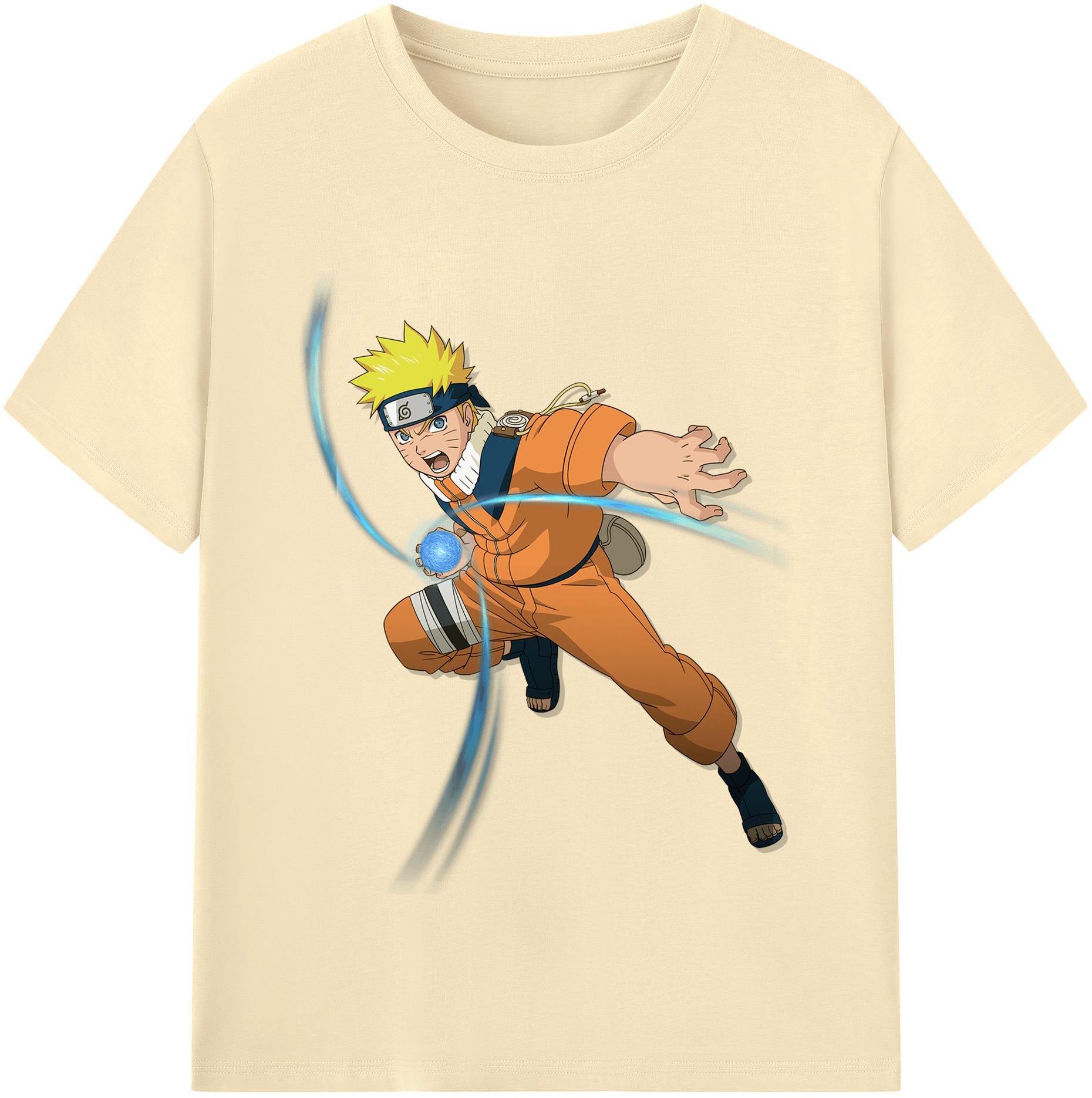 （画像用） NARUTO -ナルト- うずまき ナルト Uzumaki Naruto 綿100％半袖Tシャツ（フロントプリント）