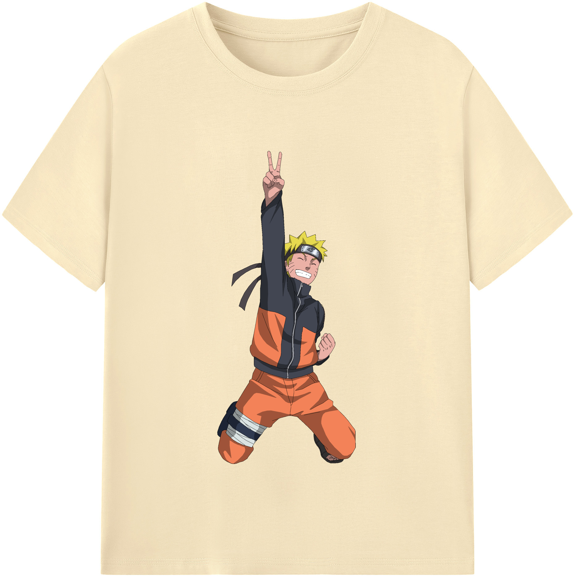 （画像用） NARUTO -ナルト- うずまき ナルト Uzumaki Naruto 綿100％半袖Tシャツ（フロントプリント）