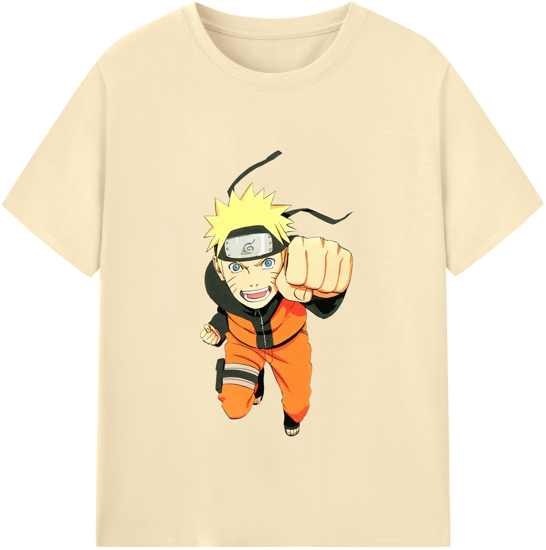 （画像用） NARUTO -ナルト- うずまき ナルト Uzumaki Naruto 綿100％半袖Tシャツ（フロントプリント）