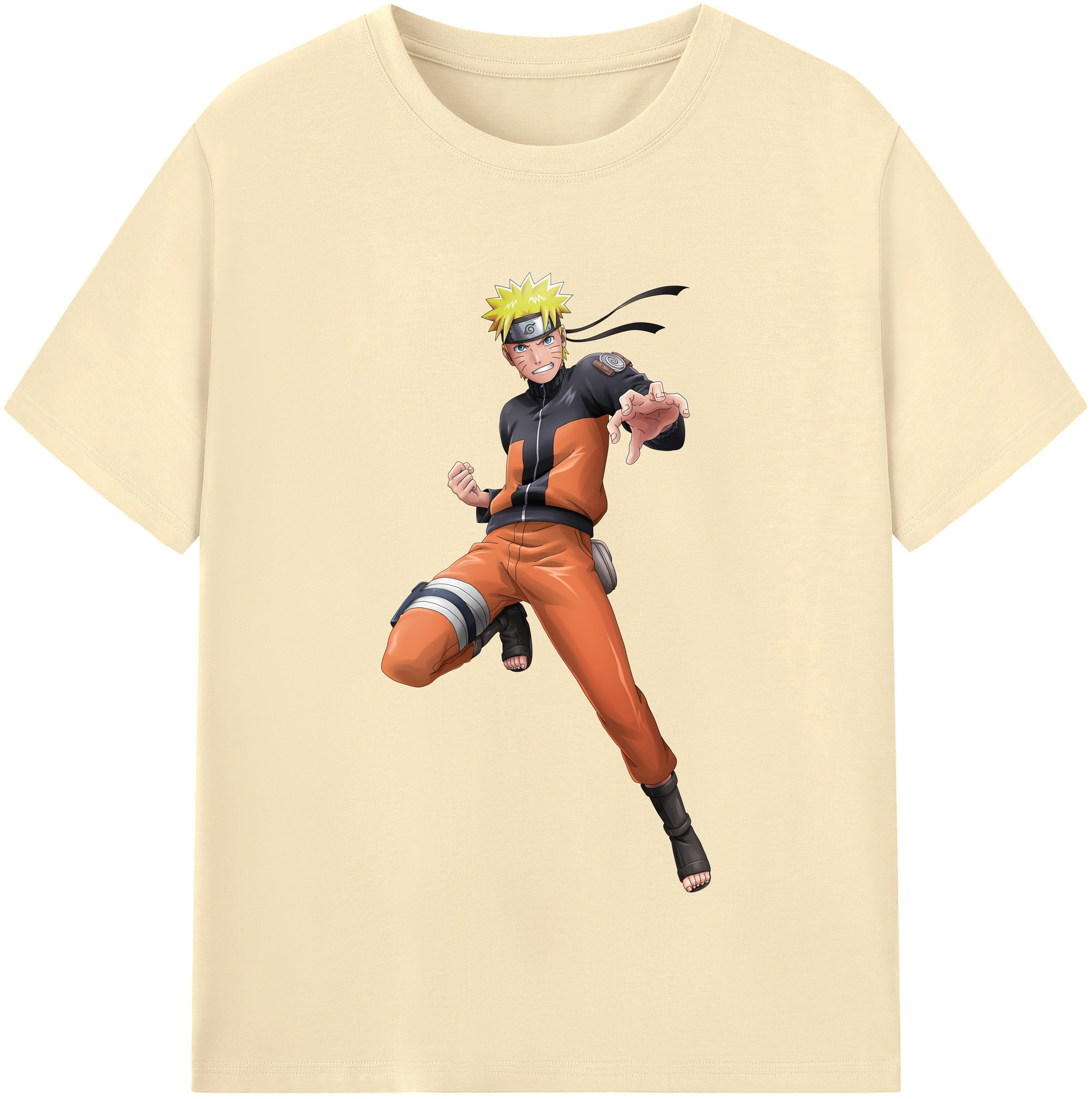 （画像用） NARUTO -ナルト- うずまき ナルト Uzumaki Naruto 綿100％半袖Tシャツ（フロントプリント）