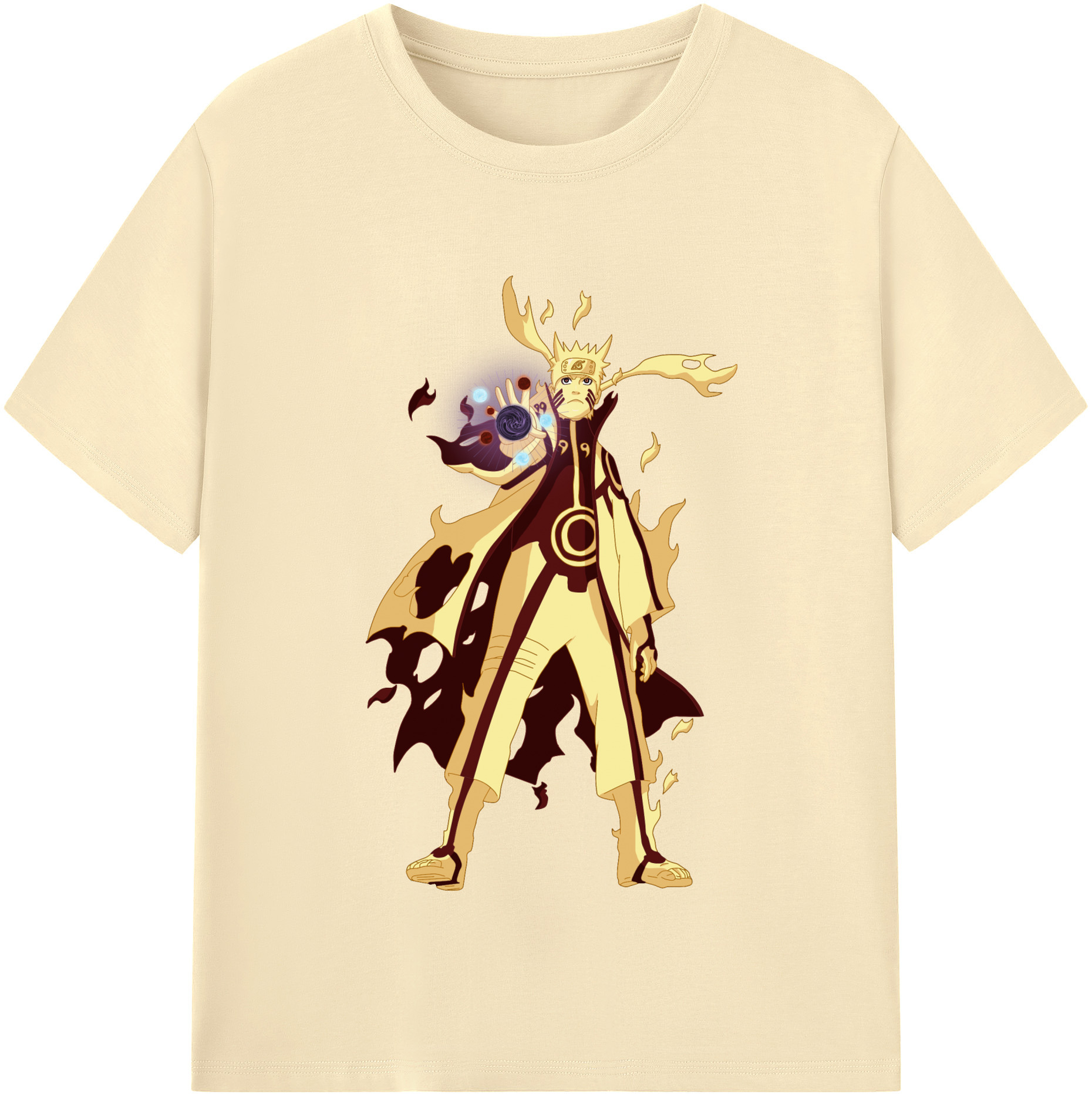 （画像用） NARUTO -ナルト- うずまき ナルト Uzumaki Naruto 綿100％半袖Tシャツ（フロントプリント）