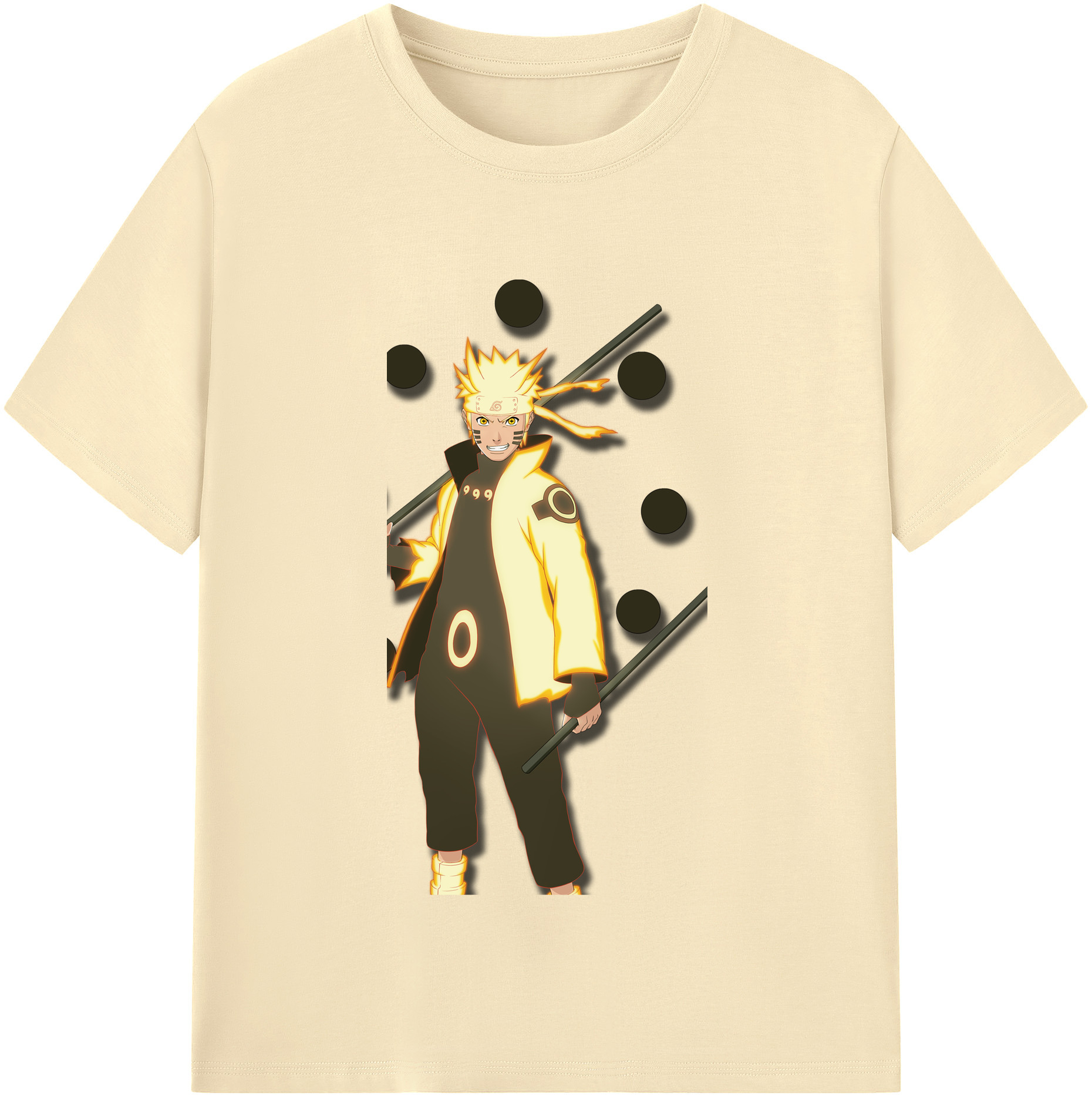 （画像用） NARUTO -ナルト- うずまき ナルト Uzumaki Naruto 綿100％半袖Tシャツ（フロントプリント）