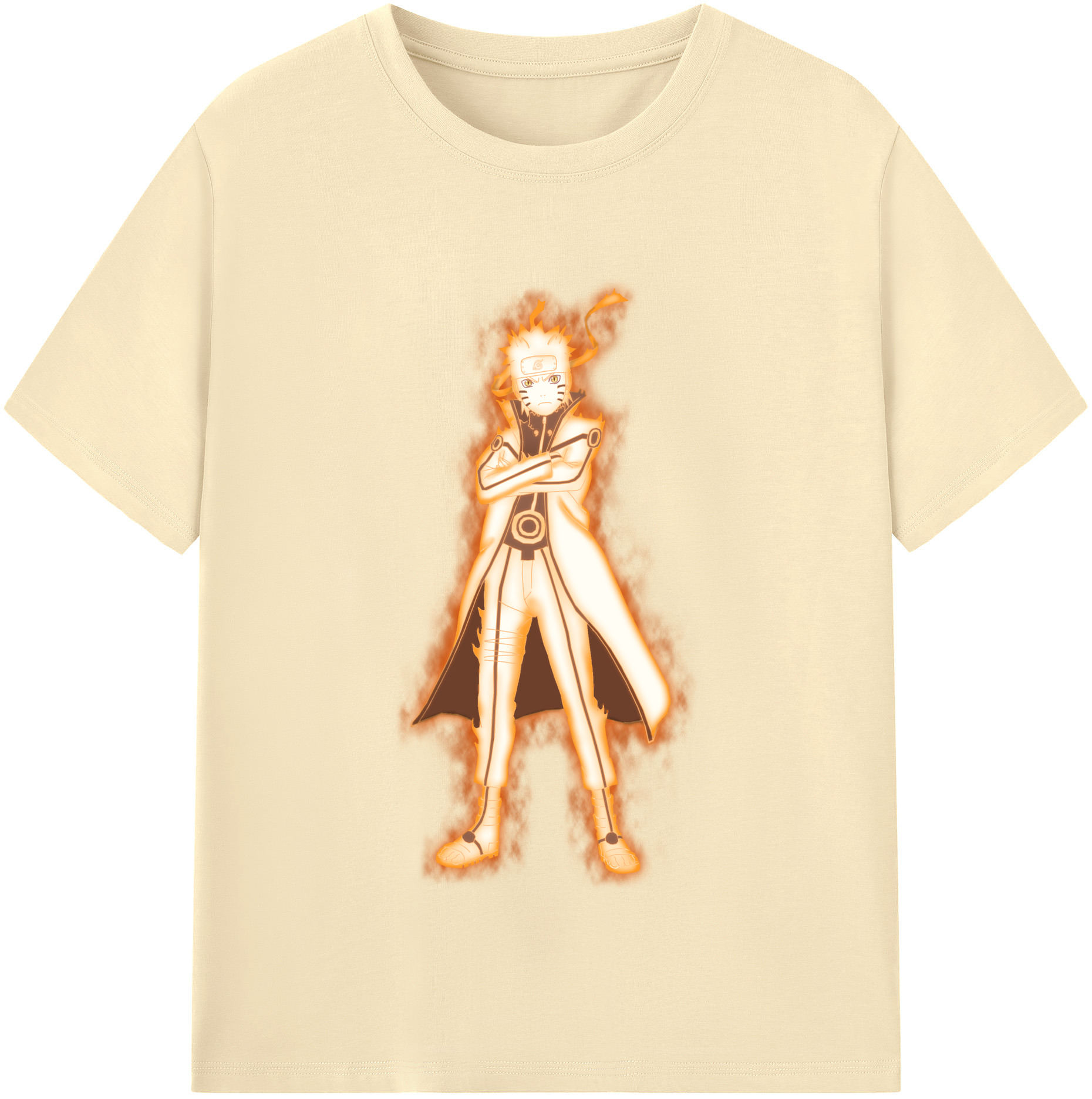 （画像用） NARUTO -ナルト- うずまき ナルト Uzumaki Naruto 綿100％半袖Tシャツ（フロントプリント）