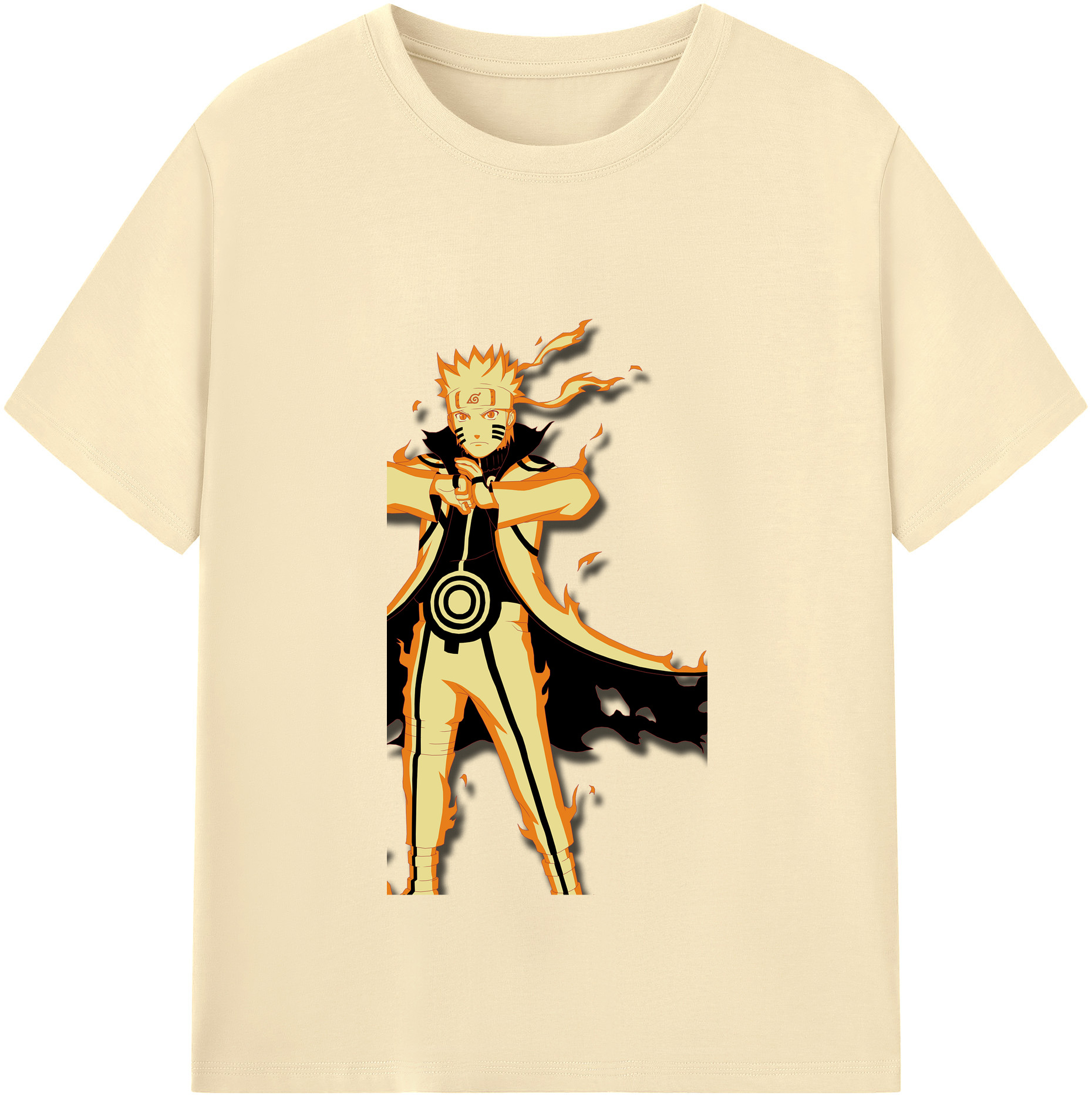 （画像用） NARUTO -ナルト- うずまき ナルト Uzumaki Naruto 綿100％半袖Tシャツ（フロントプリント）