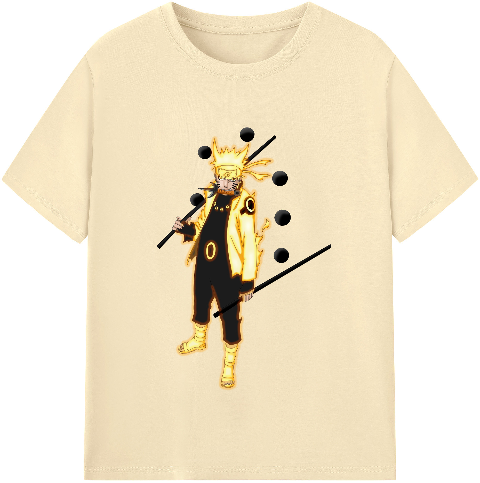 （画像用） NARUTO -ナルト- うずまき ナルト Uzumaki Naruto 綿100％半袖Tシャツ（フロントプリント）