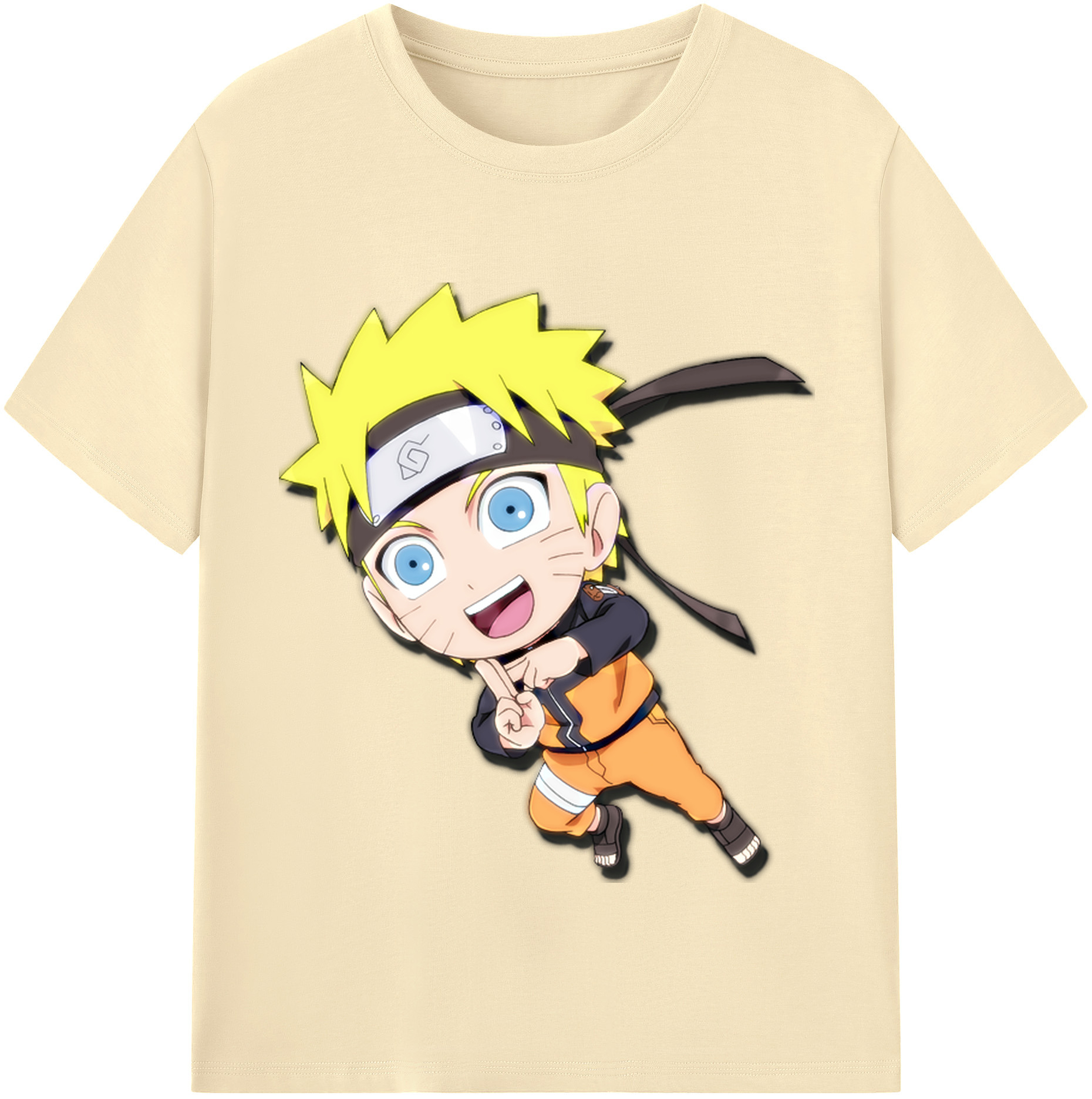（画像用） NARUTO -ナルト- うずまき ナルト Uzumaki Naruto 綿100％半袖Tシャツ（フロントプリント）