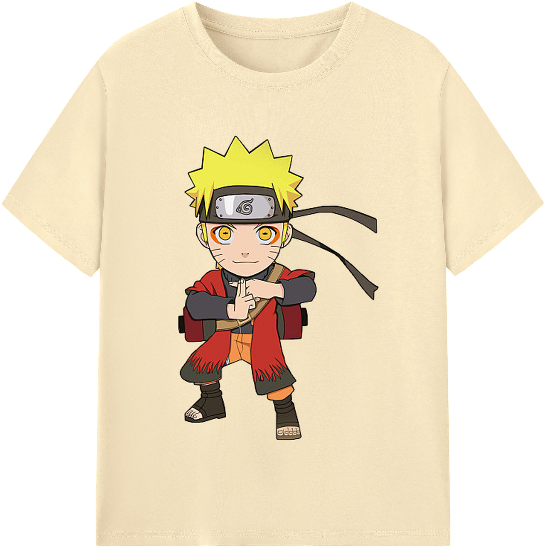 （画像用） NARUTO -ナルト- うずまき ナルト Uzumaki Naruto 綿100％半袖Tシャツ（フロントプリント）