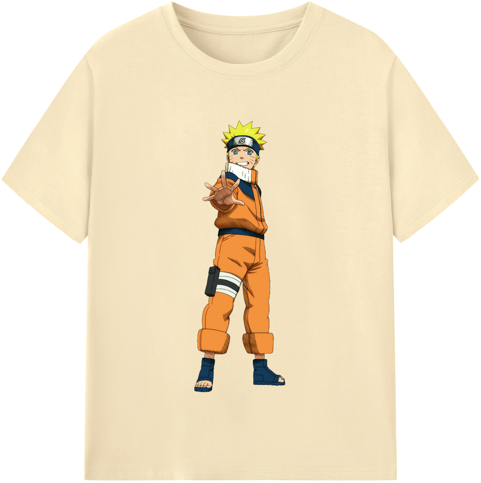 （画像用） NARUTO -ナルト- うずまき ナルト Uzumaki Naruto 綿100％半袖Tシャツ（フロントプリント）