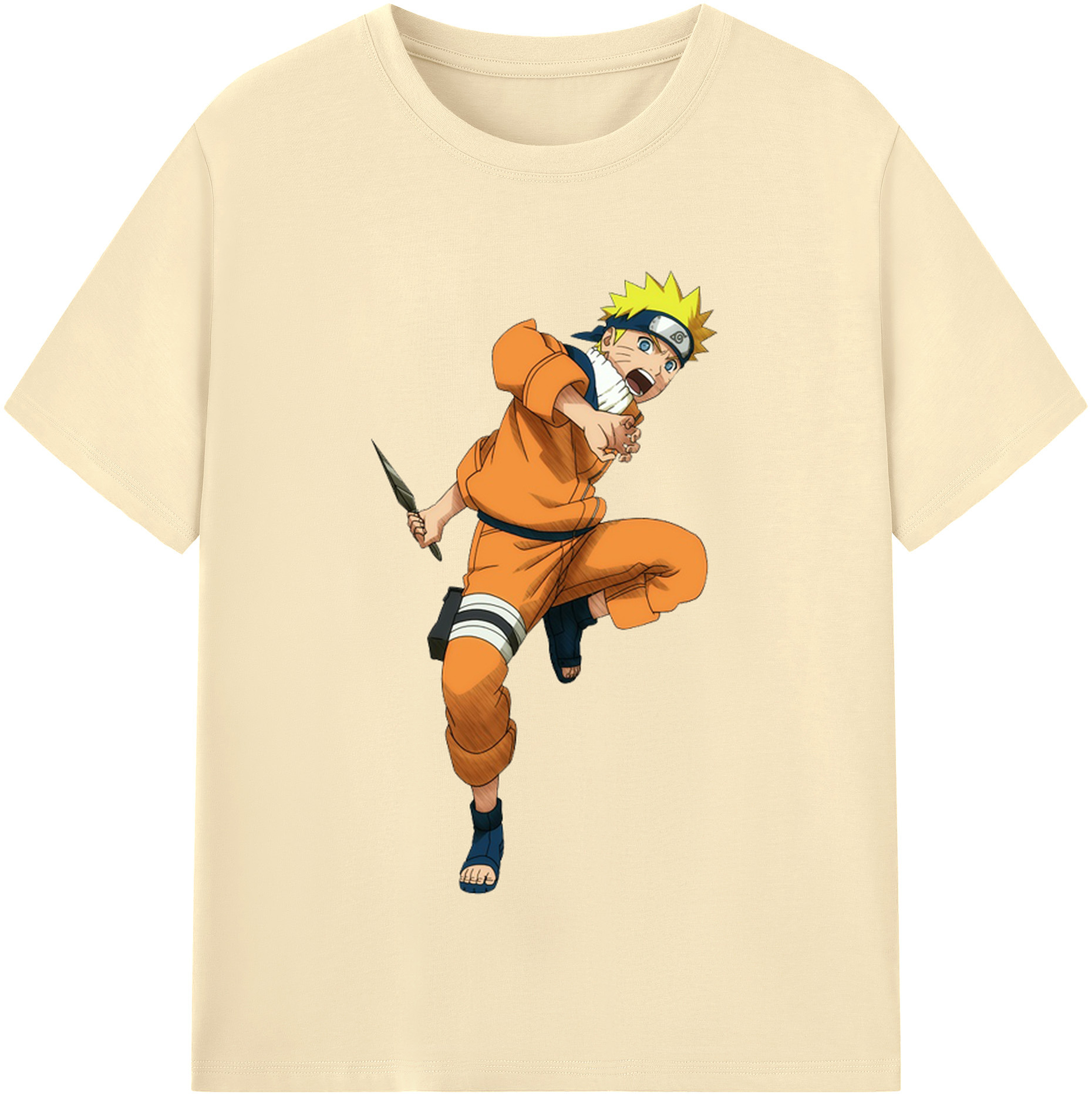 （画像用） NARUTO -ナルト- うずまき ナルト Uzumaki Naruto 綿100％半袖Tシャツ（フロントプリント）