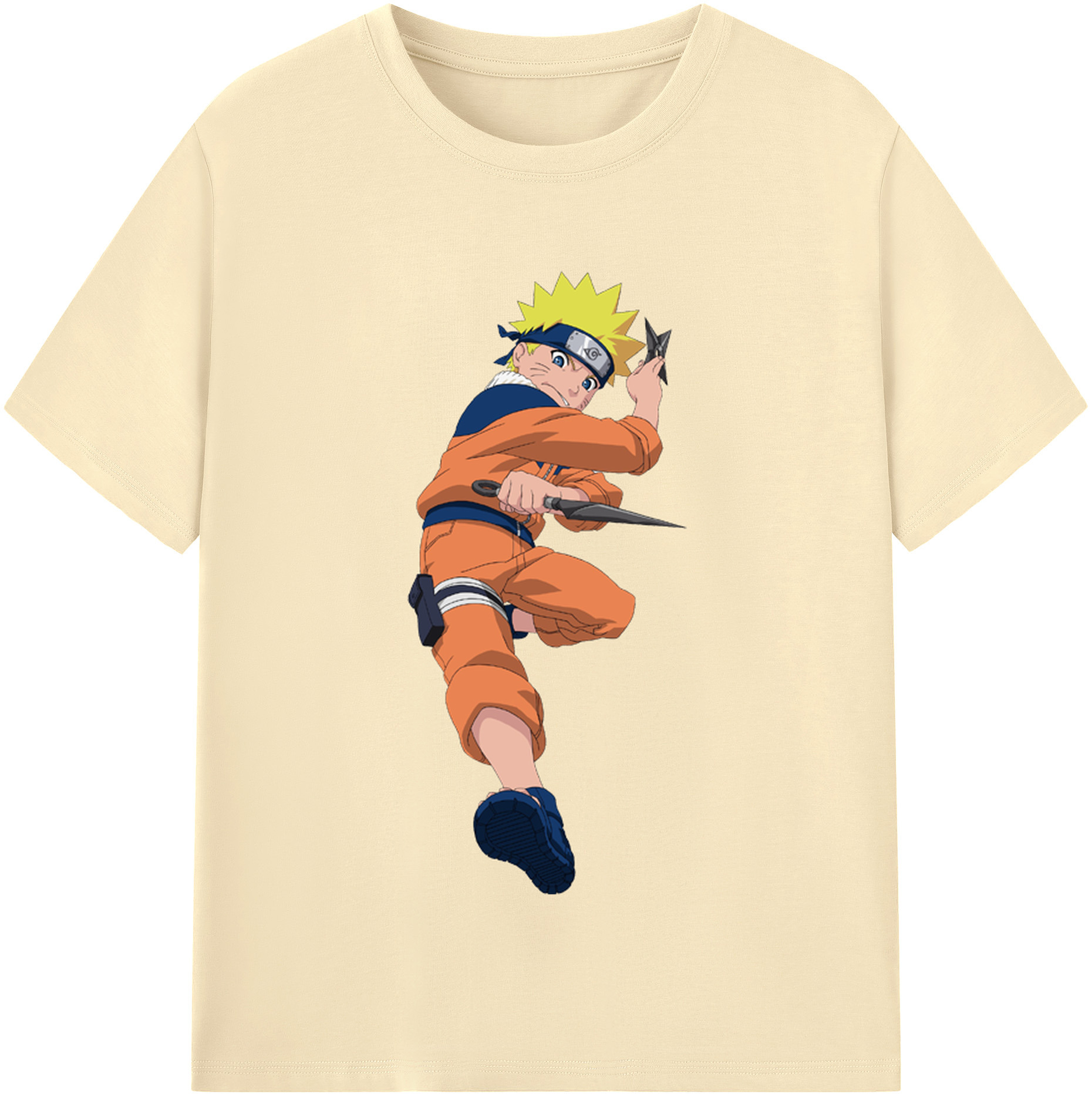 （画像用） NARUTO -ナルト- うずまき ナルト Uzumaki Naruto 綿100％半袖Tシャツ（フロントプリント）