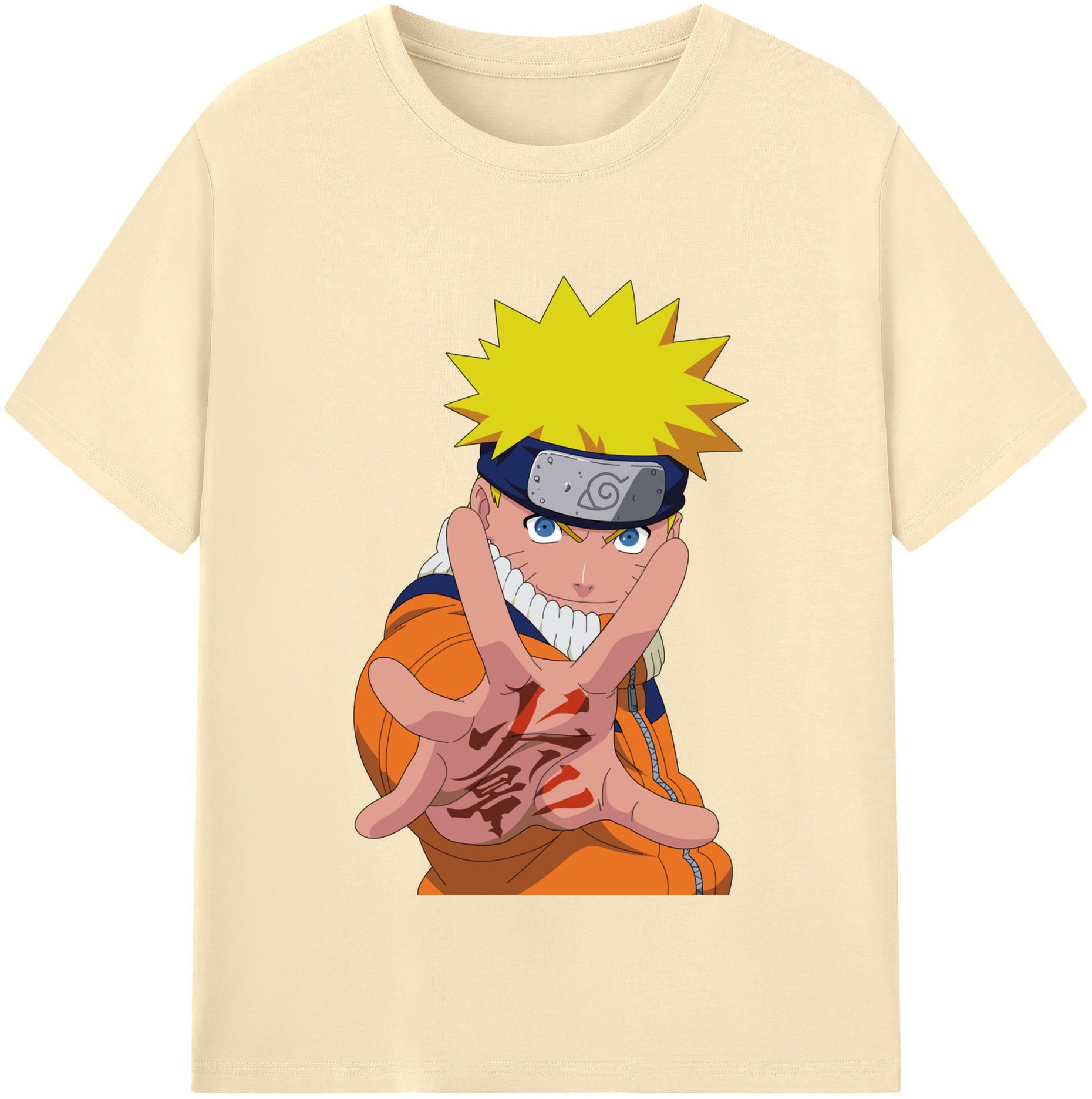 （画像用） NARUTO -ナルト- うずまき ナルト Uzumaki Naruto 綿100％半袖Tシャツ（フロントプリント）