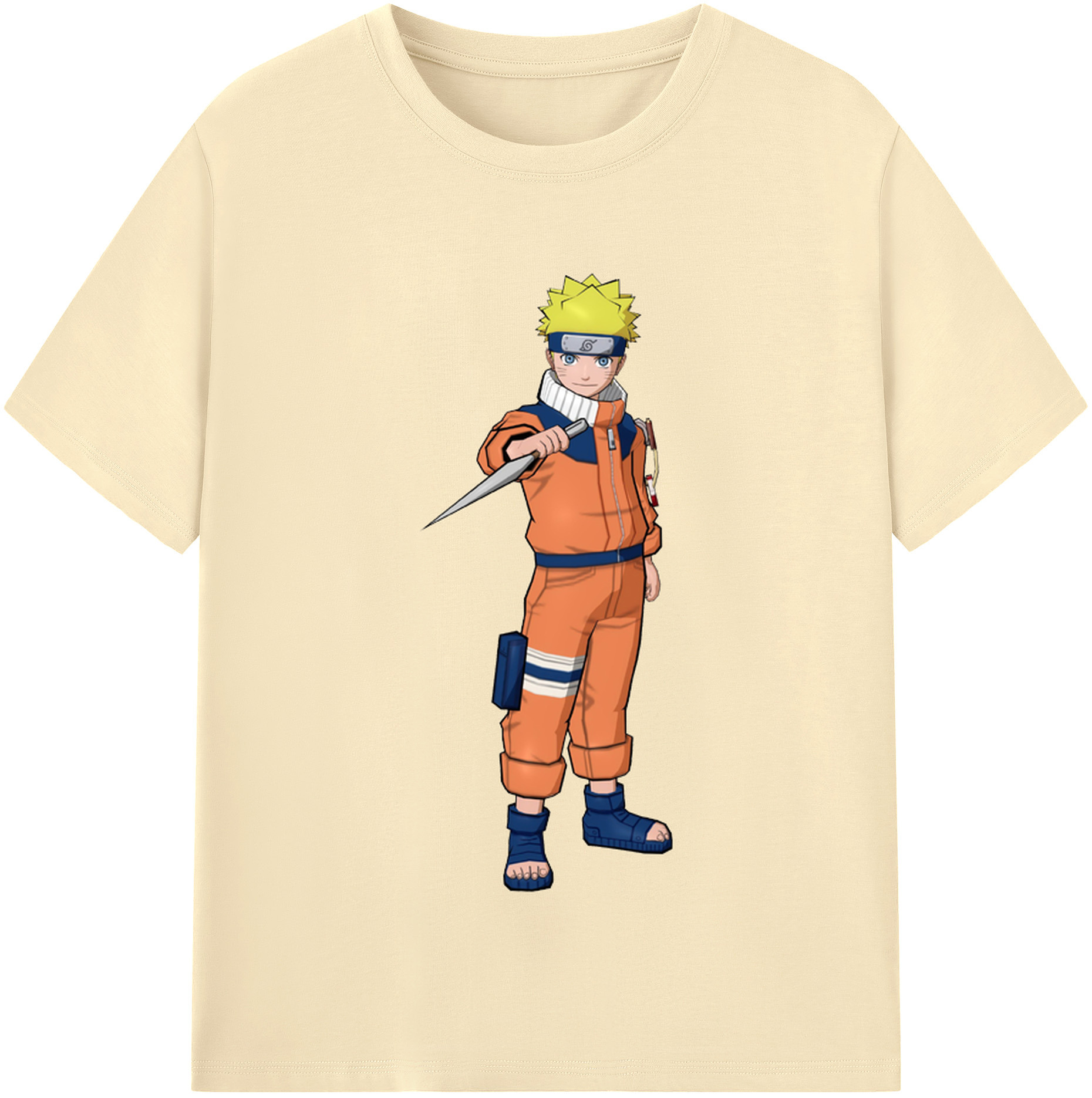 （画像用） NARUTO -ナルト- うずまき ナルト Uzumaki Naruto 綿100％半袖Tシャツ（フロントプリント）