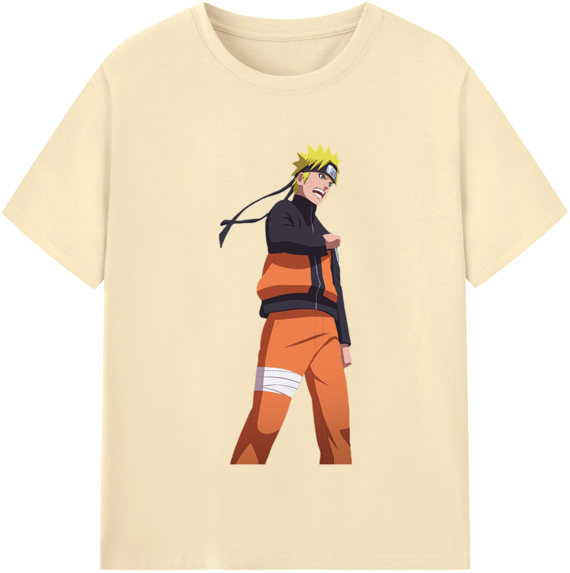 （画像用） NARUTO -ナルト- うずまき ナルト Uzumaki Naruto 綿100％半袖Tシャツ（フロントプリント）
