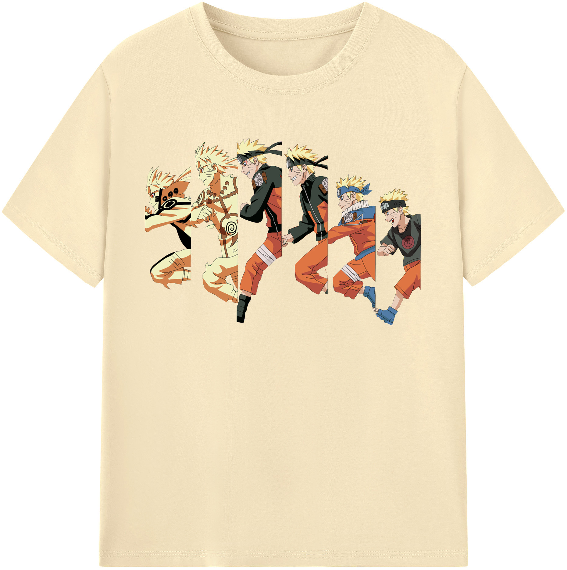 （画像用） NARUTO -ナルト- うずまき ナルト Uzumaki Naruto 綿100％半袖Tシャツ（フロントプリント）