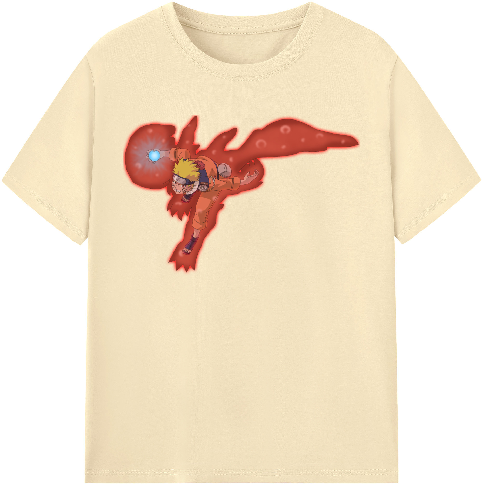 （画像用） NARUTO -ナルト- うずまき ナルト Uzumaki Naruto 綿100％半袖Tシャツ（フロントプリント）