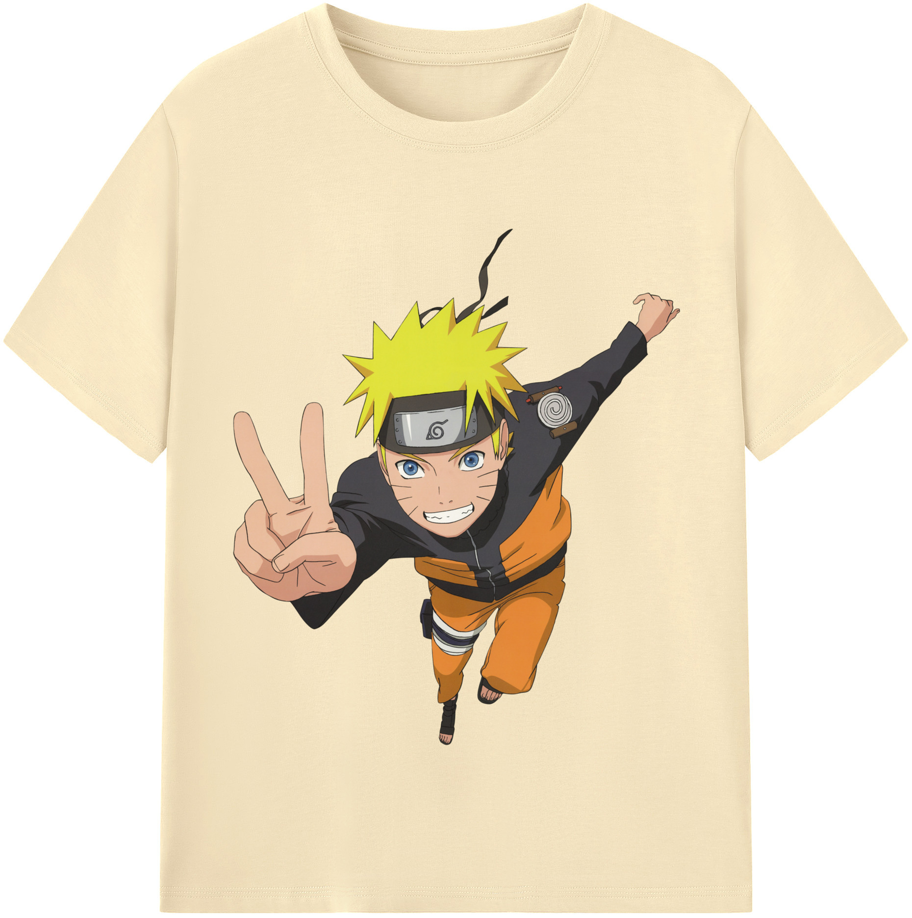 （画像用） NARUTO -ナルト- うずまき ナルト Uzumaki Naruto 綿100％半袖Tシャツ（フロントプリント）