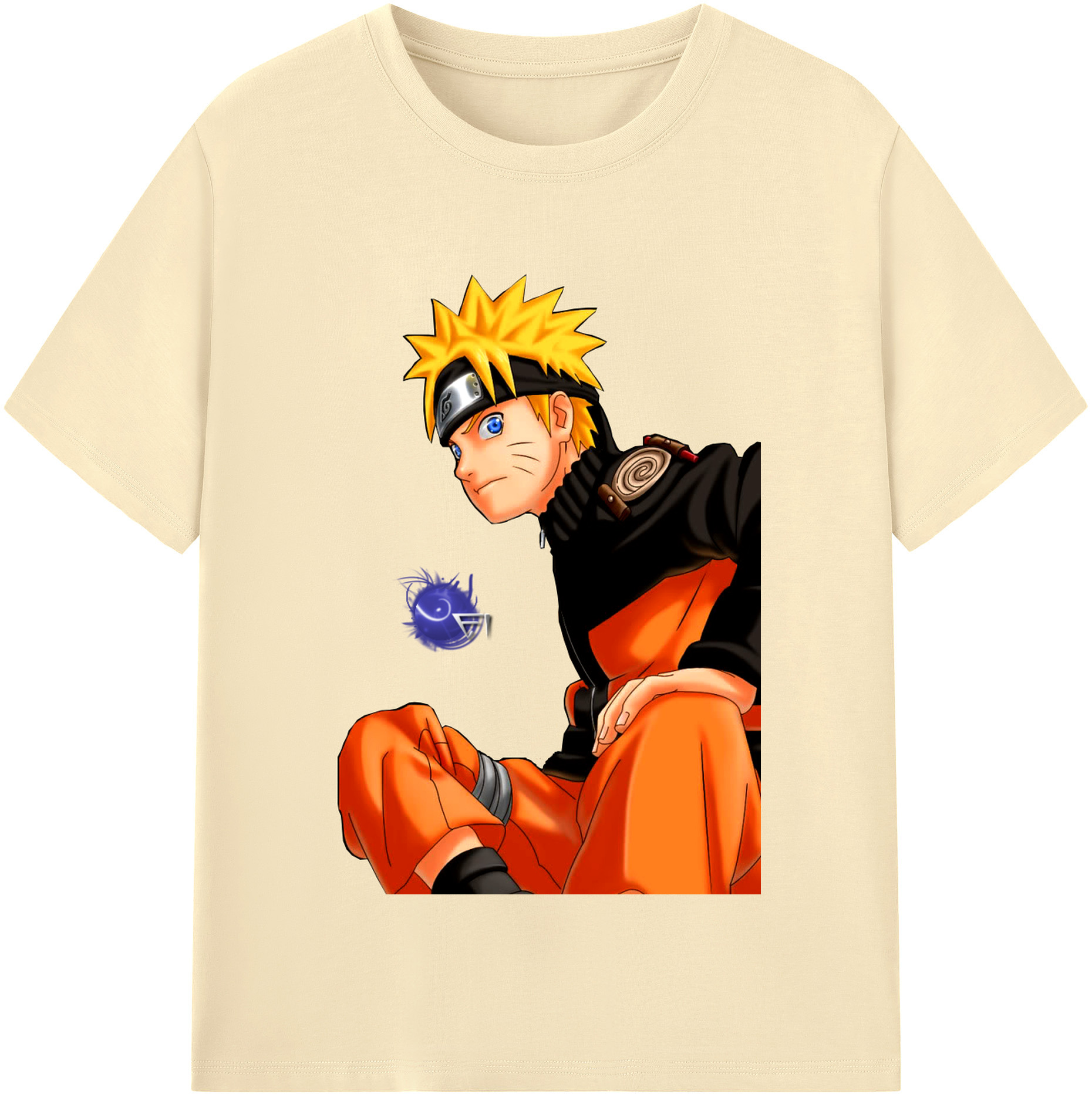 （画像用） NARUTO -ナルト- うずまき ナルト Uzumaki Naruto 綿100％半袖Tシャツ（フロントプリント）