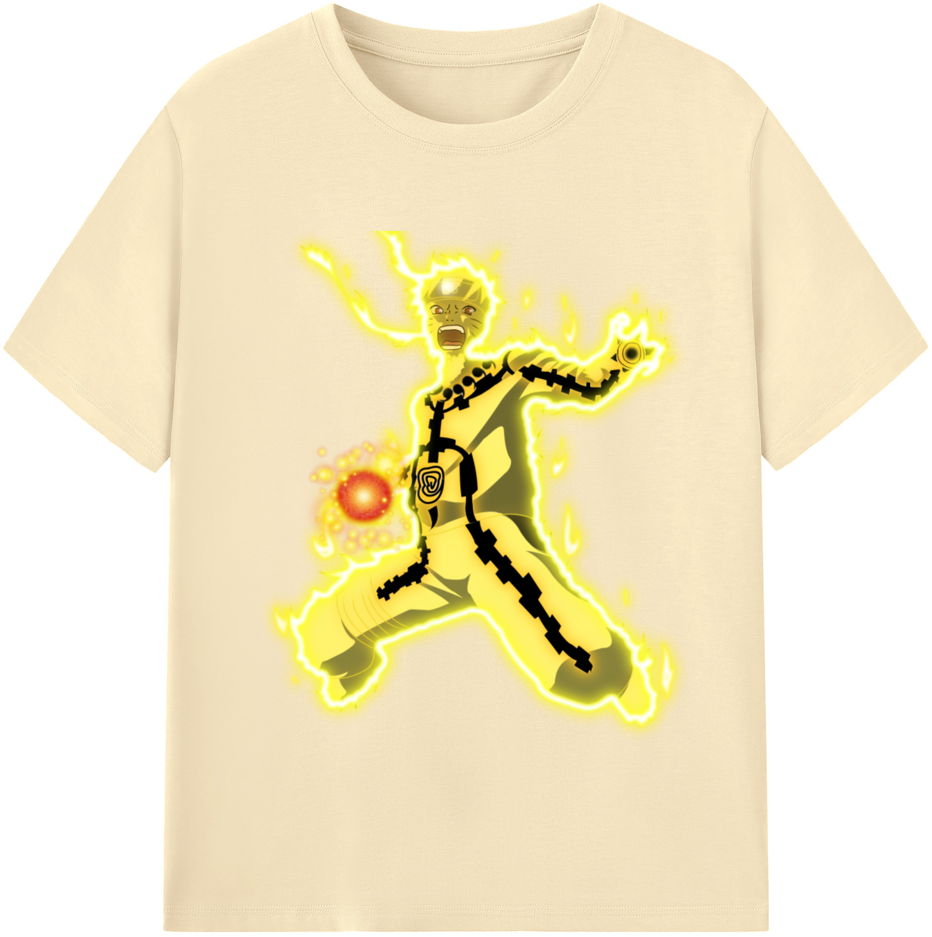 （画像用） NARUTO -ナルト- うずまき ナルト Uzumaki Naruto 綿100％半袖Tシャツ（フロントプリント）