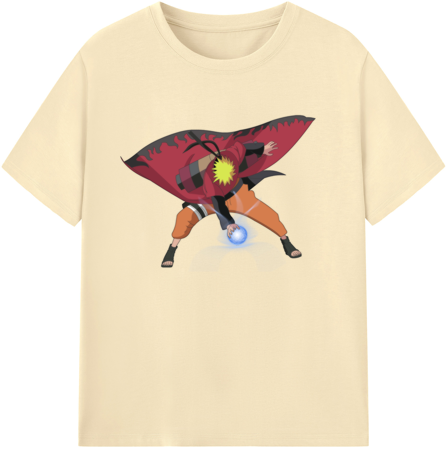 （画像用） NARUTO -ナルト- うずまき ナルト Uzumaki Naruto 綿100％半袖Tシャツ（フロントプリント）