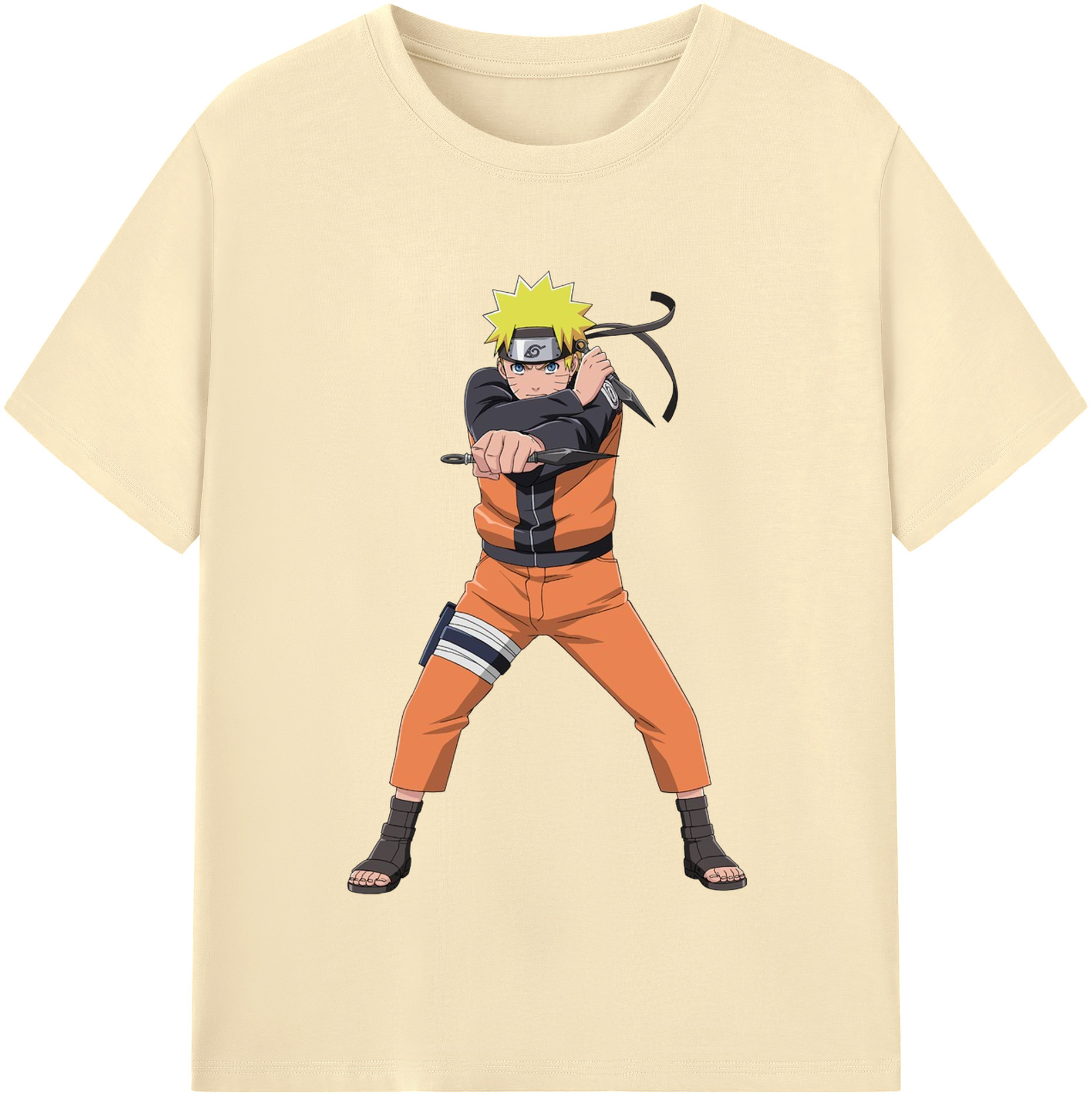 （画像用） NARUTO -ナルト- うずまき ナルト Uzumaki Naruto 綿100％半袖Tシャツ（フロントプリント）