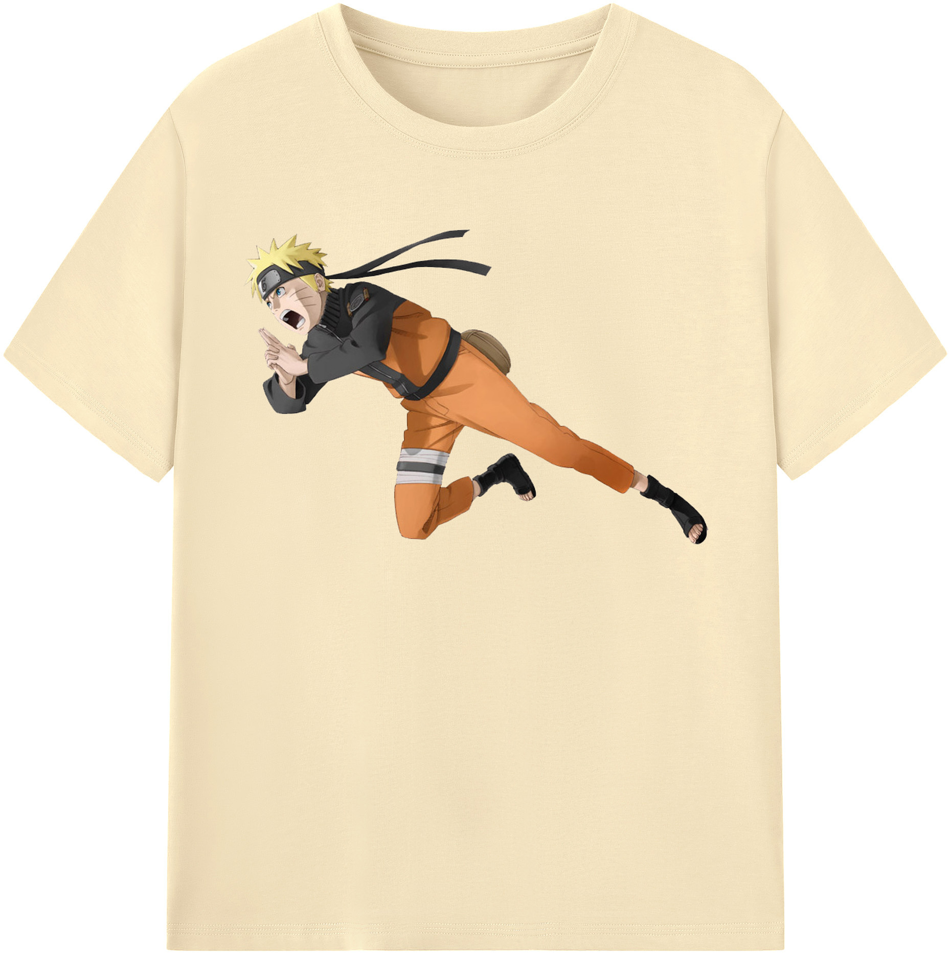 （画像用） NARUTO -ナルト- うずまき ナルト Uzumaki Naruto 綿100％半袖Tシャツ（フロントプリント）