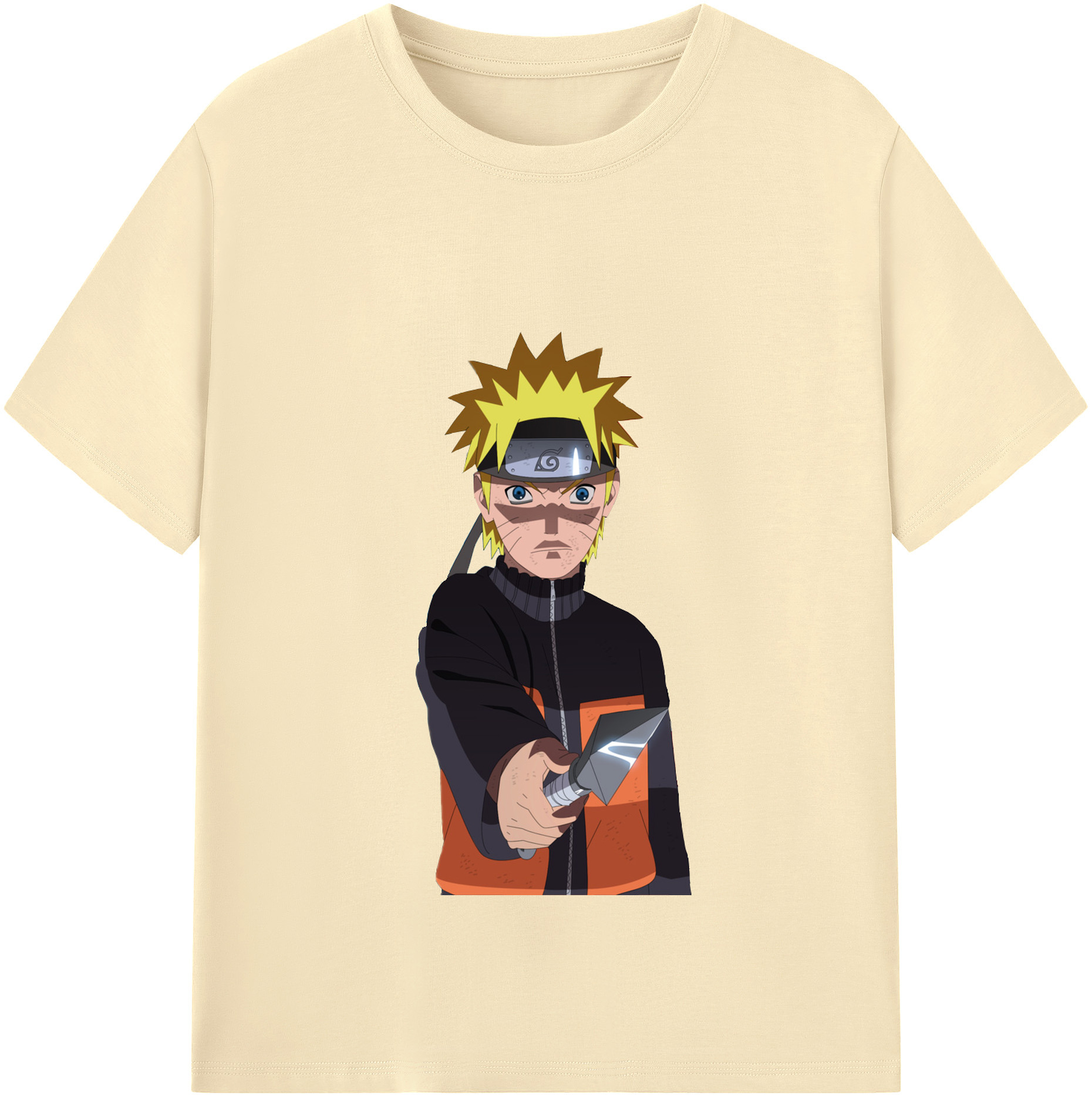 （画像用） NARUTO -ナルト- うずまき ナルト Uzumaki Naruto 綿100％半袖Tシャツ（フロントプリント）
