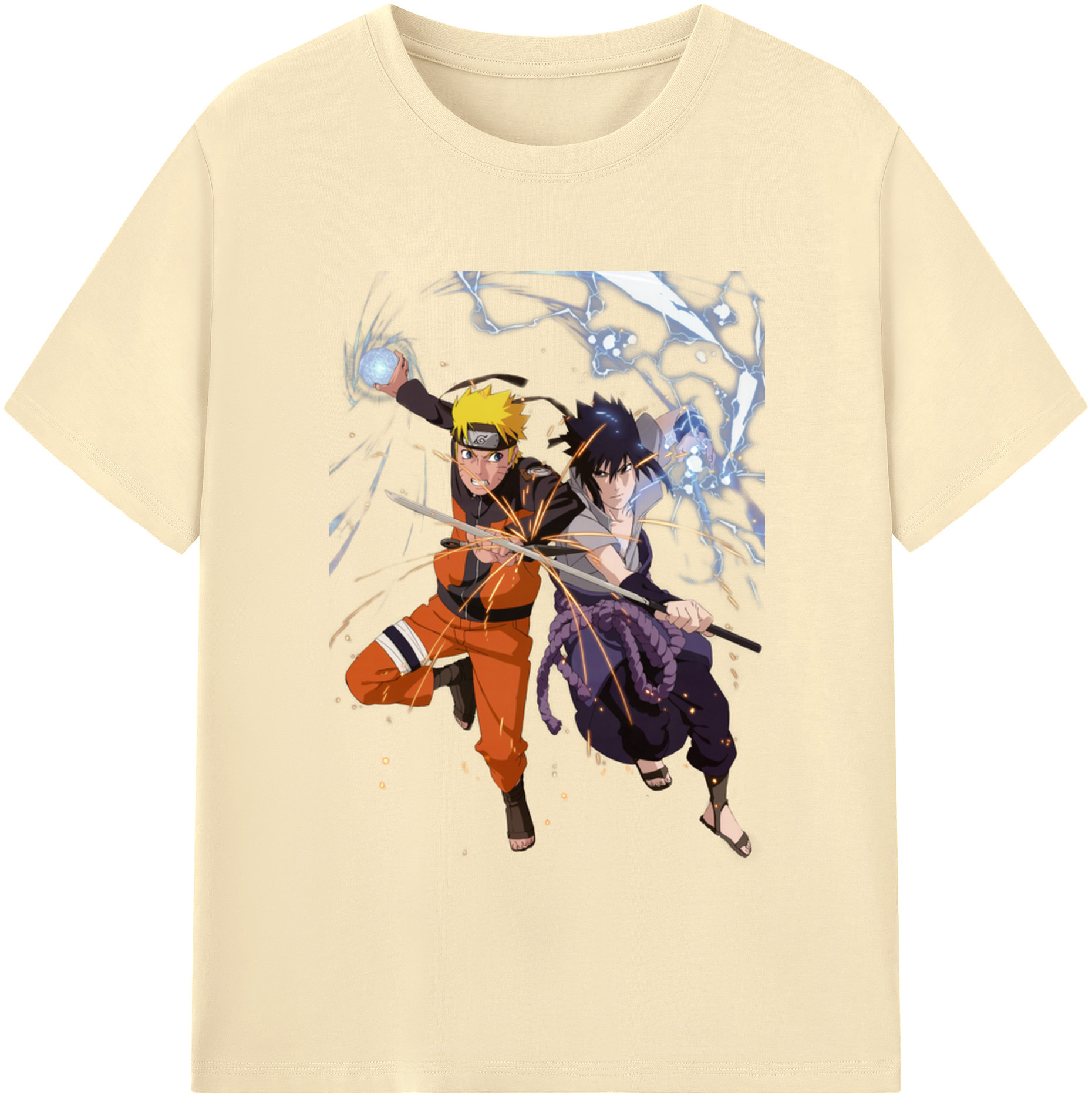 （画像用） NARUTO -ナルト- うずまき ナルト Uzumaki Naruto 綿100％半袖Tシャツ（フロントプリント）