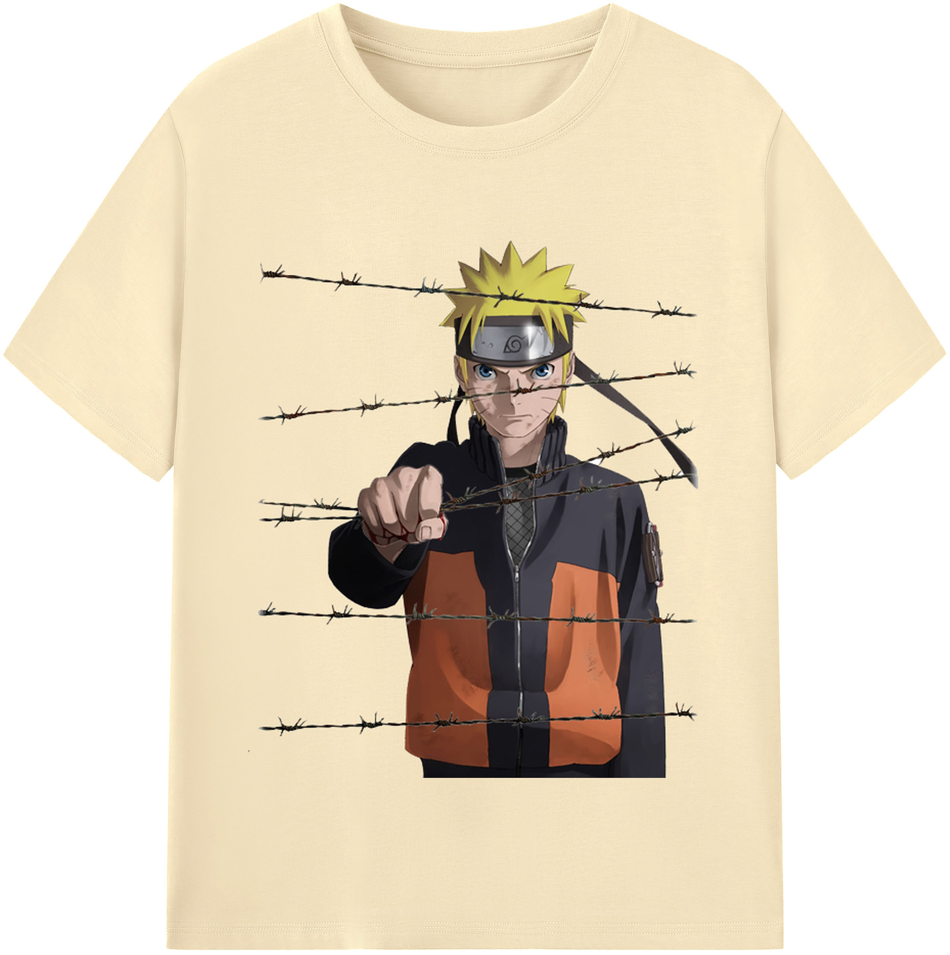 （画像用） NARUTO -ナルト- うずまき ナルト Uzumaki Naruto 綿100％半袖Tシャツ（フロントプリント）